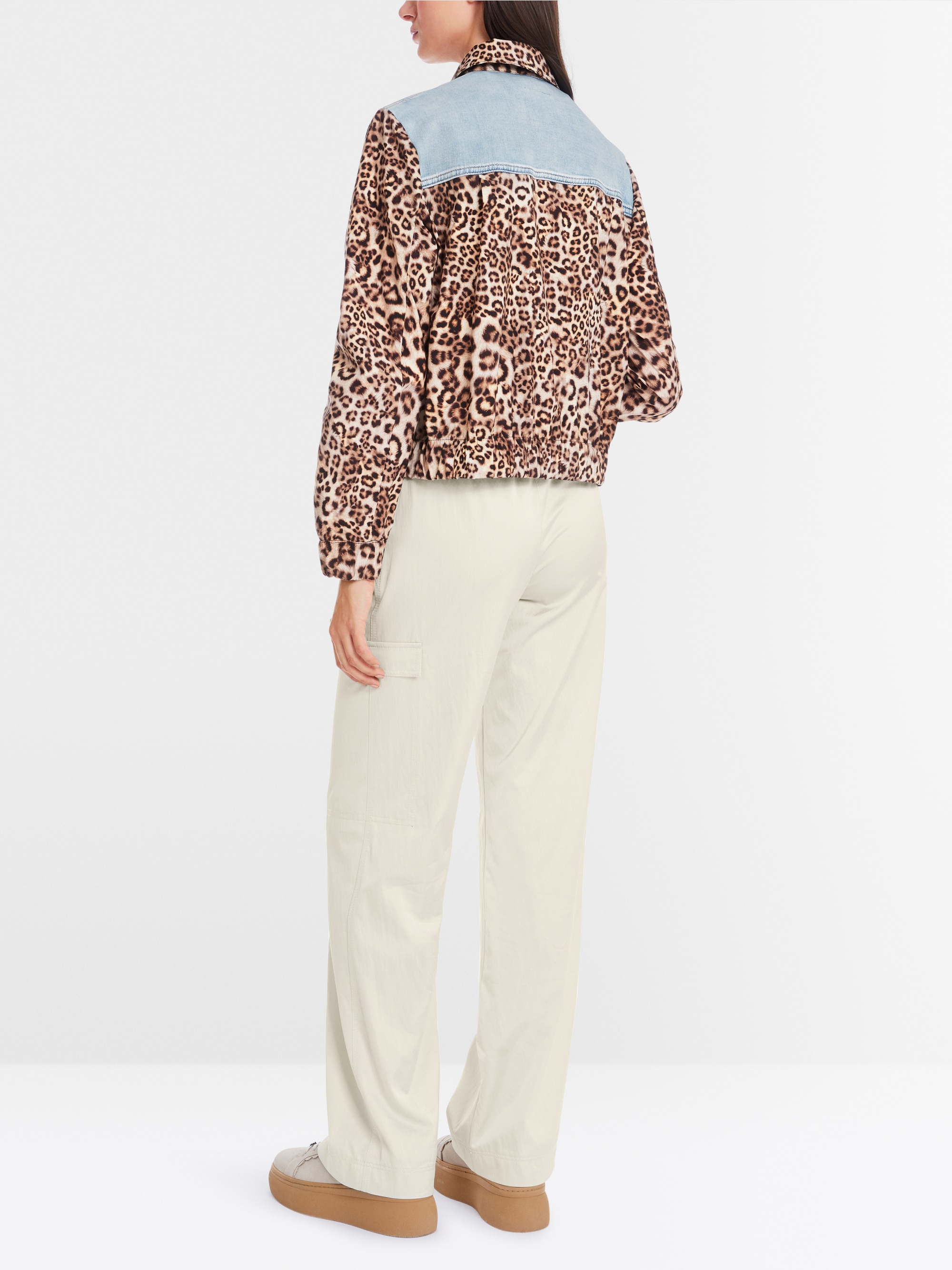 Jacke in Materialmix "Rethink Together"