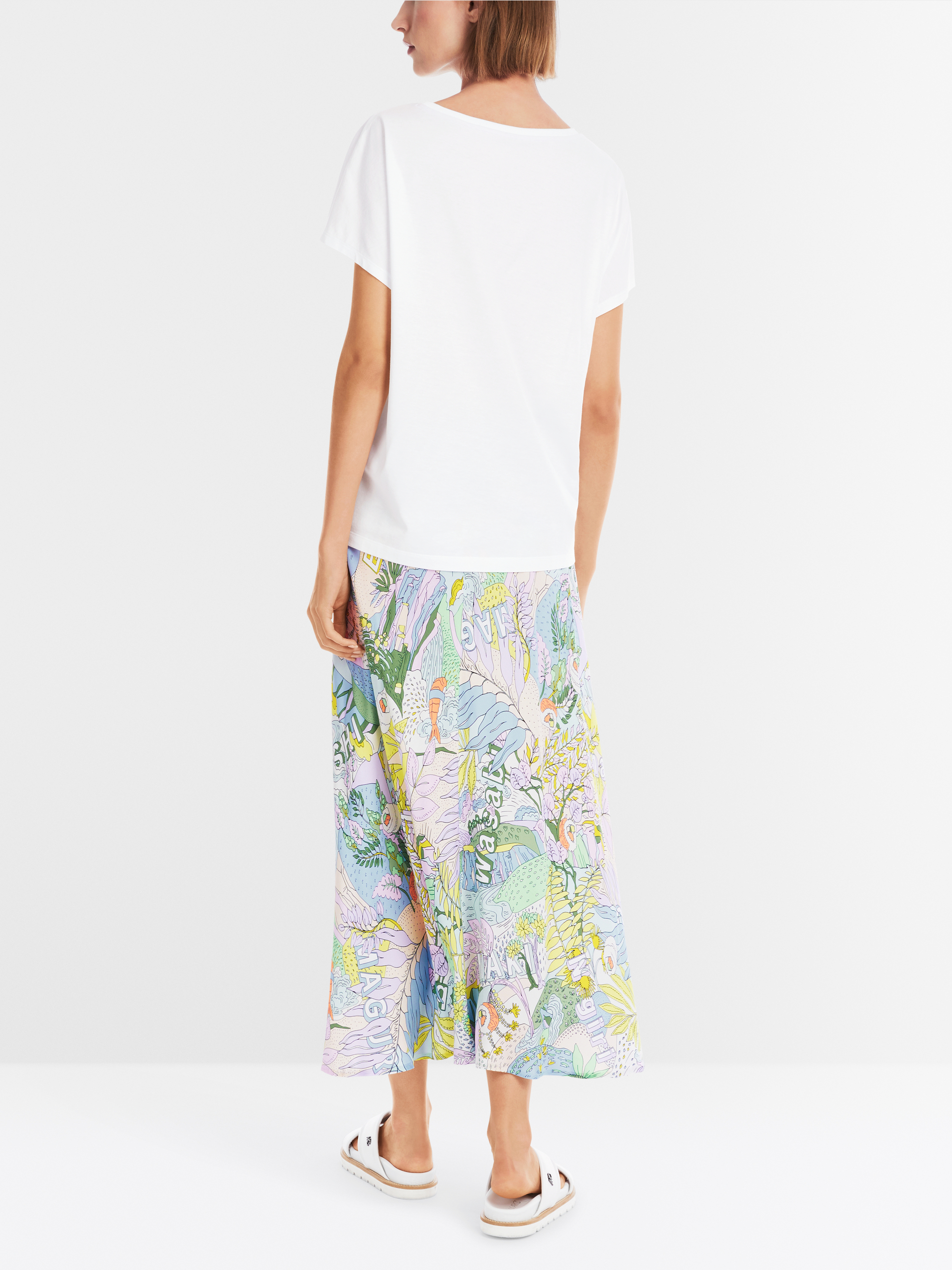 "Rethink Together" T-Shirt mit Strass