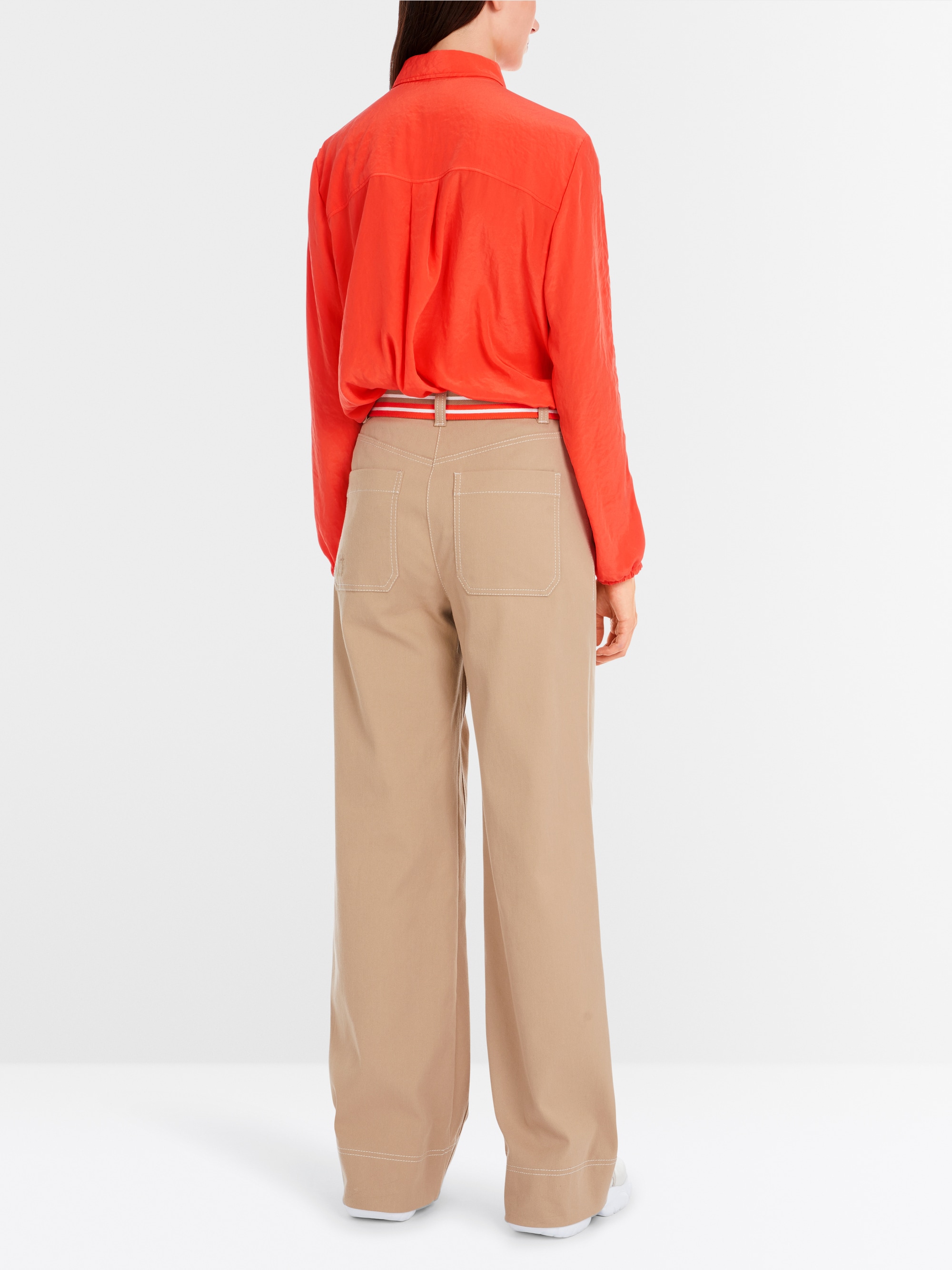 Leichte Hemdbluse in Uni