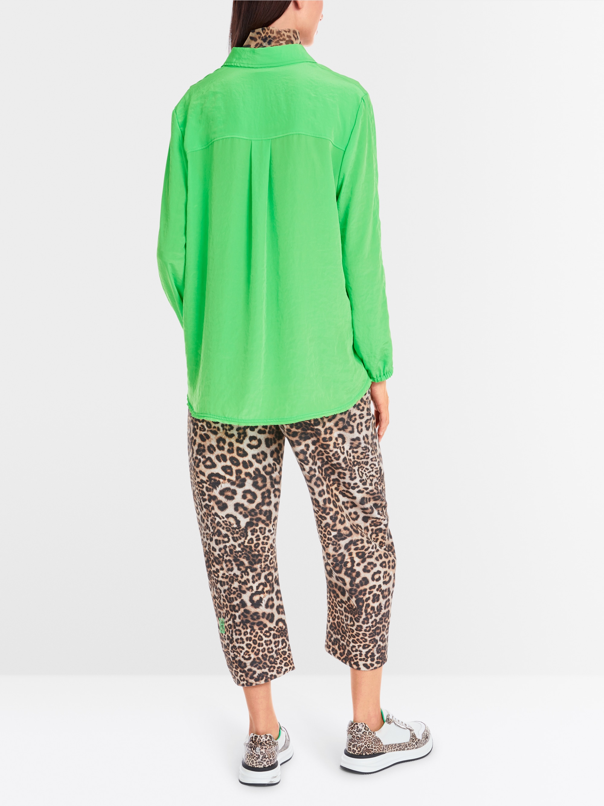 Leichte Hemdbluse in Uni