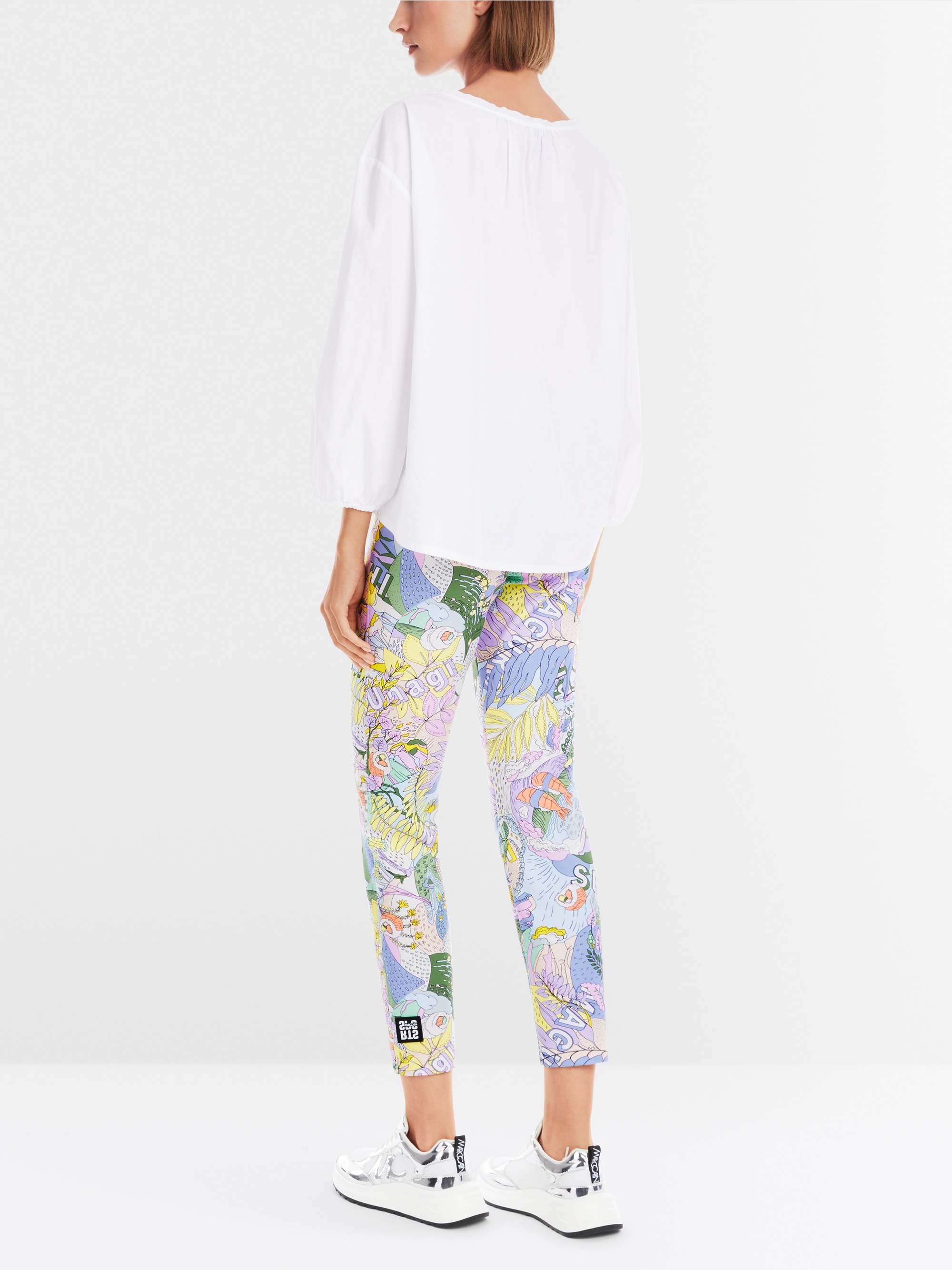 Lässige Baumwollbluse "Rethink Together"