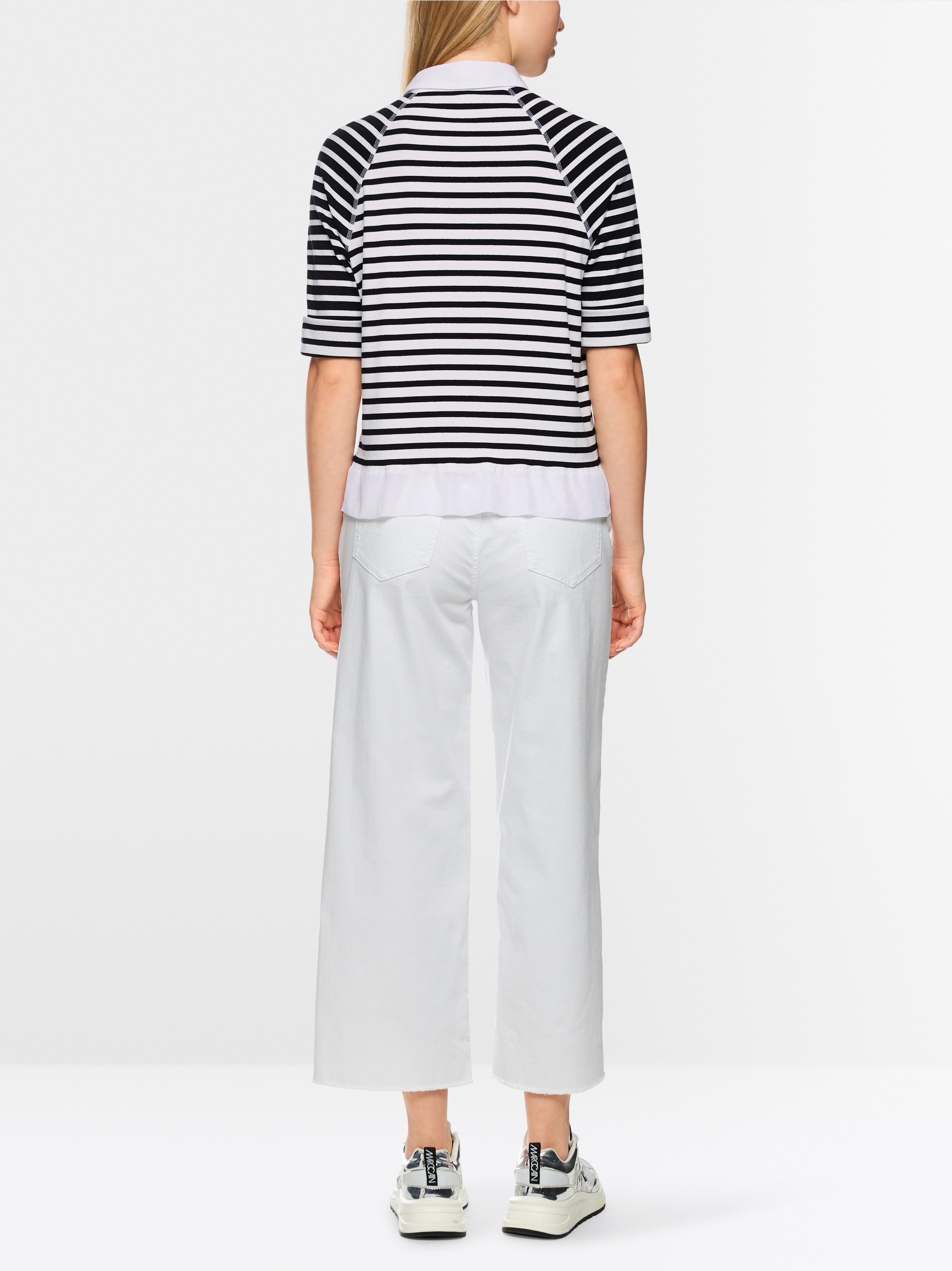 Stretch cotton polo shirt