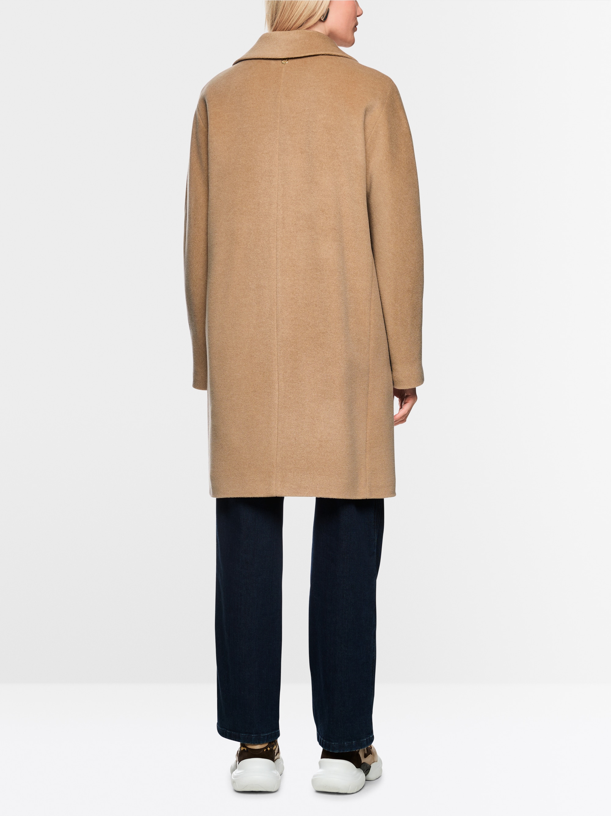 Manteau ample en laine d'alpaga mélangée