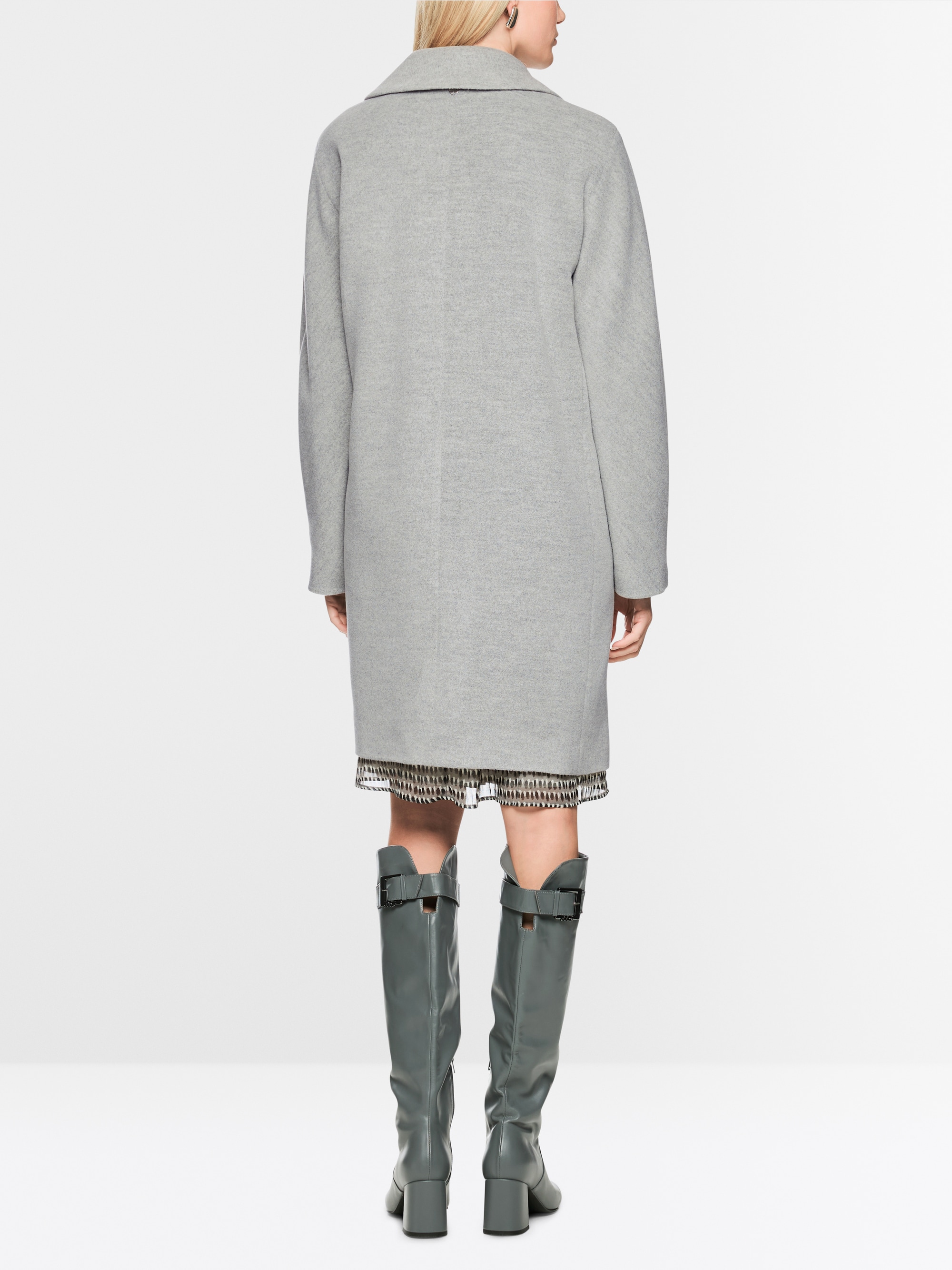 Weiter Mantel aus Alpaka-Woll-Mix