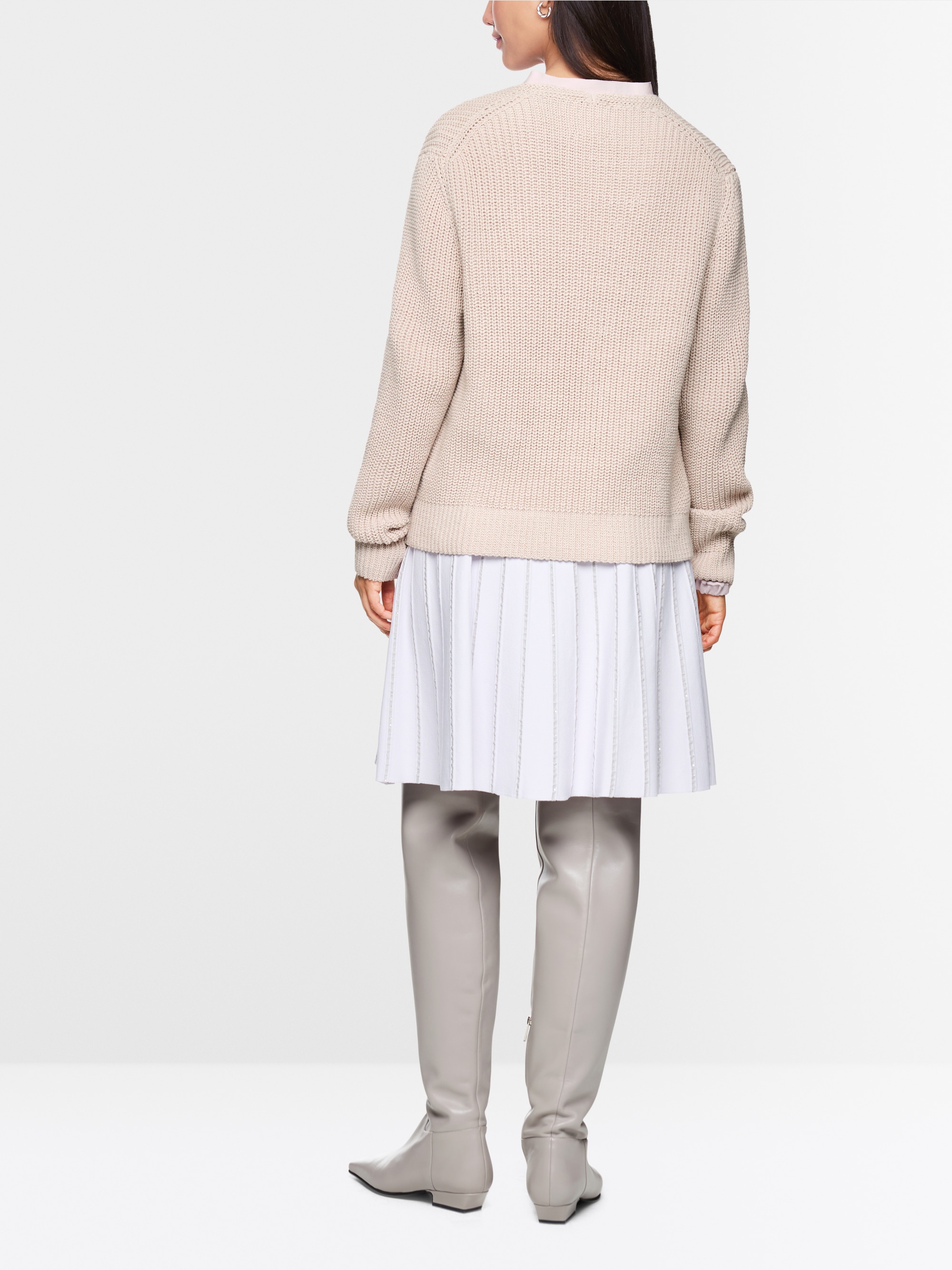 Ribbed cardigan knitted in Germany