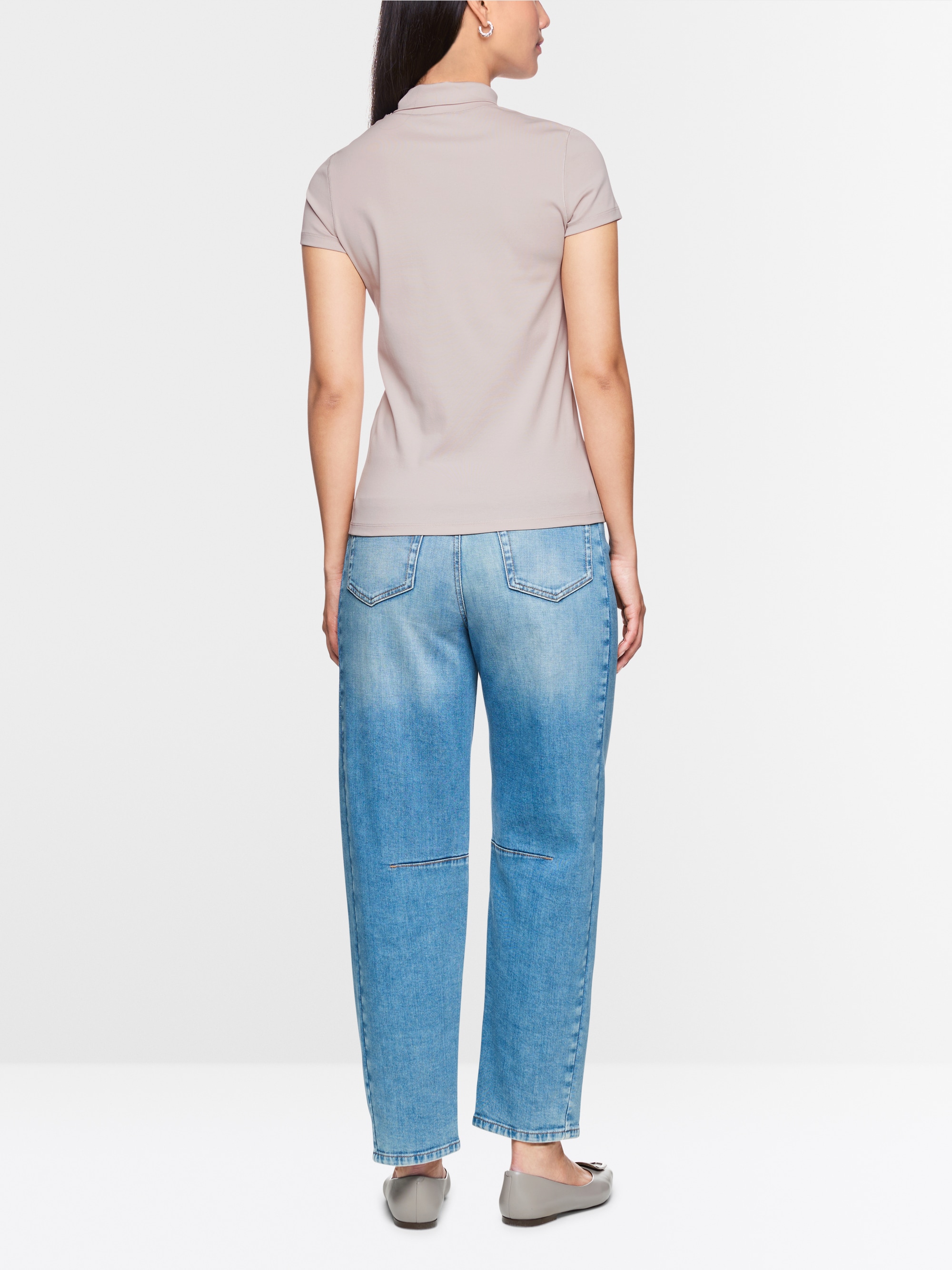 Tee-shirt col roulé fendu