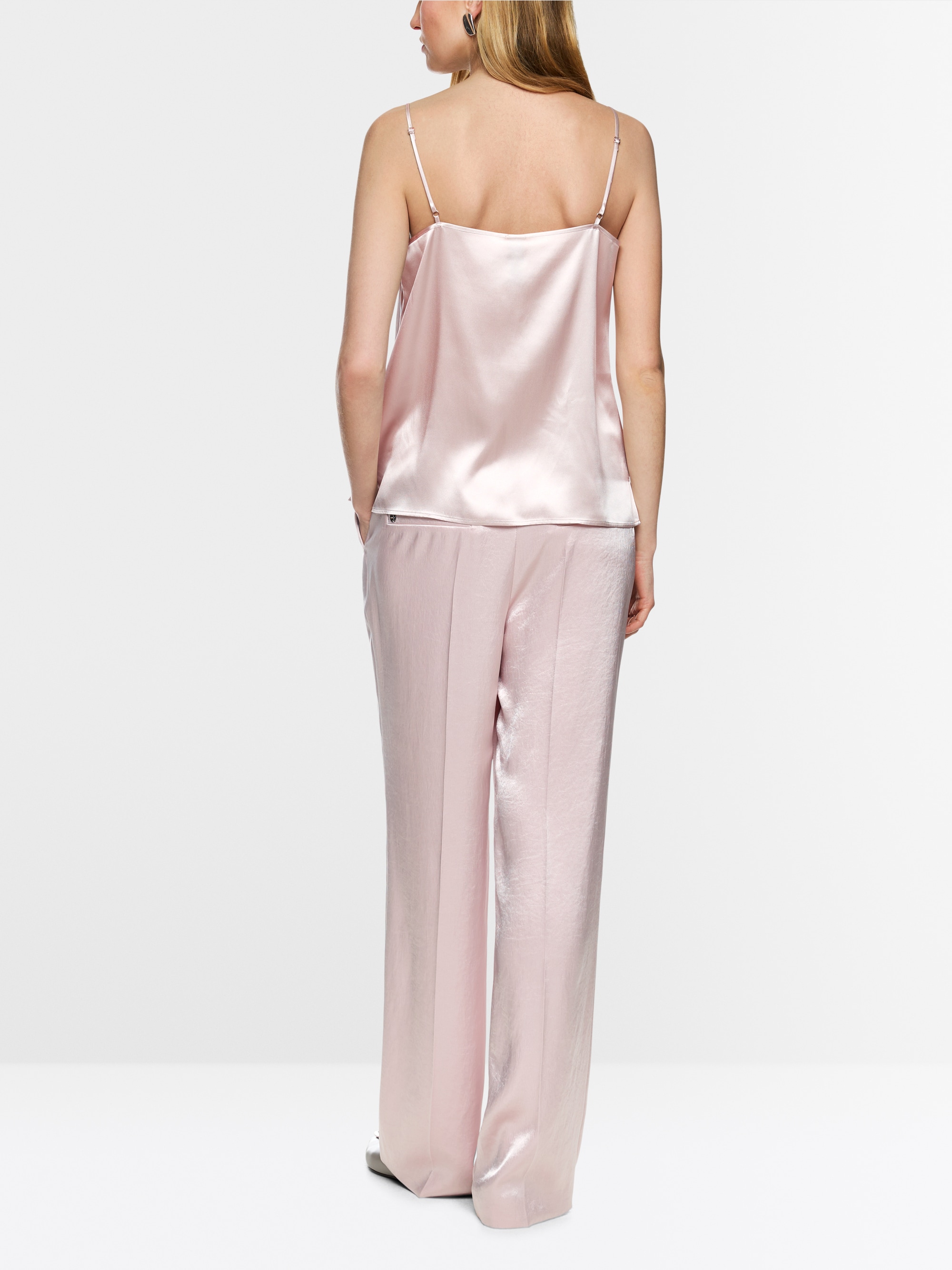 Silk top with lace