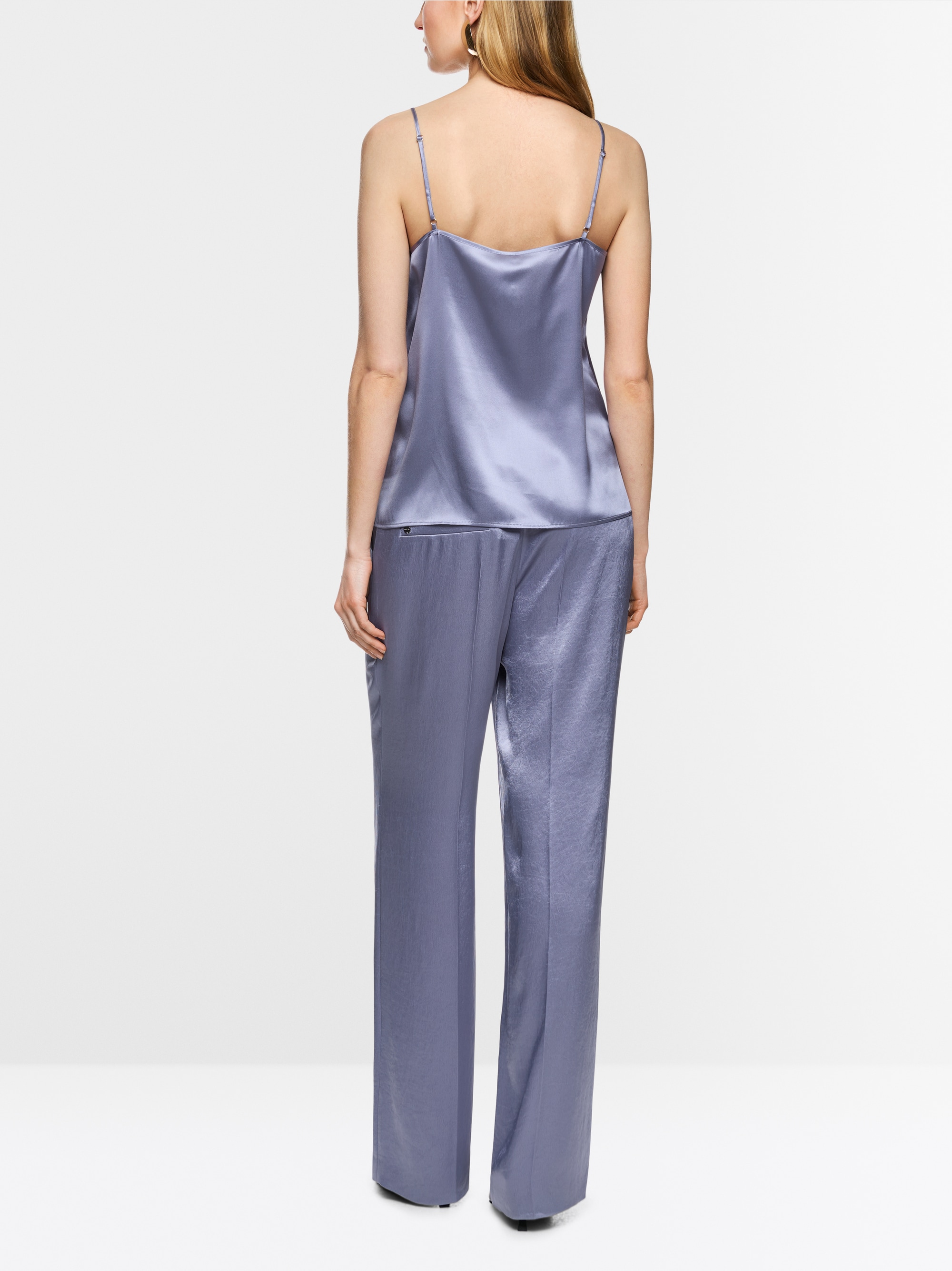 Silk top with lace