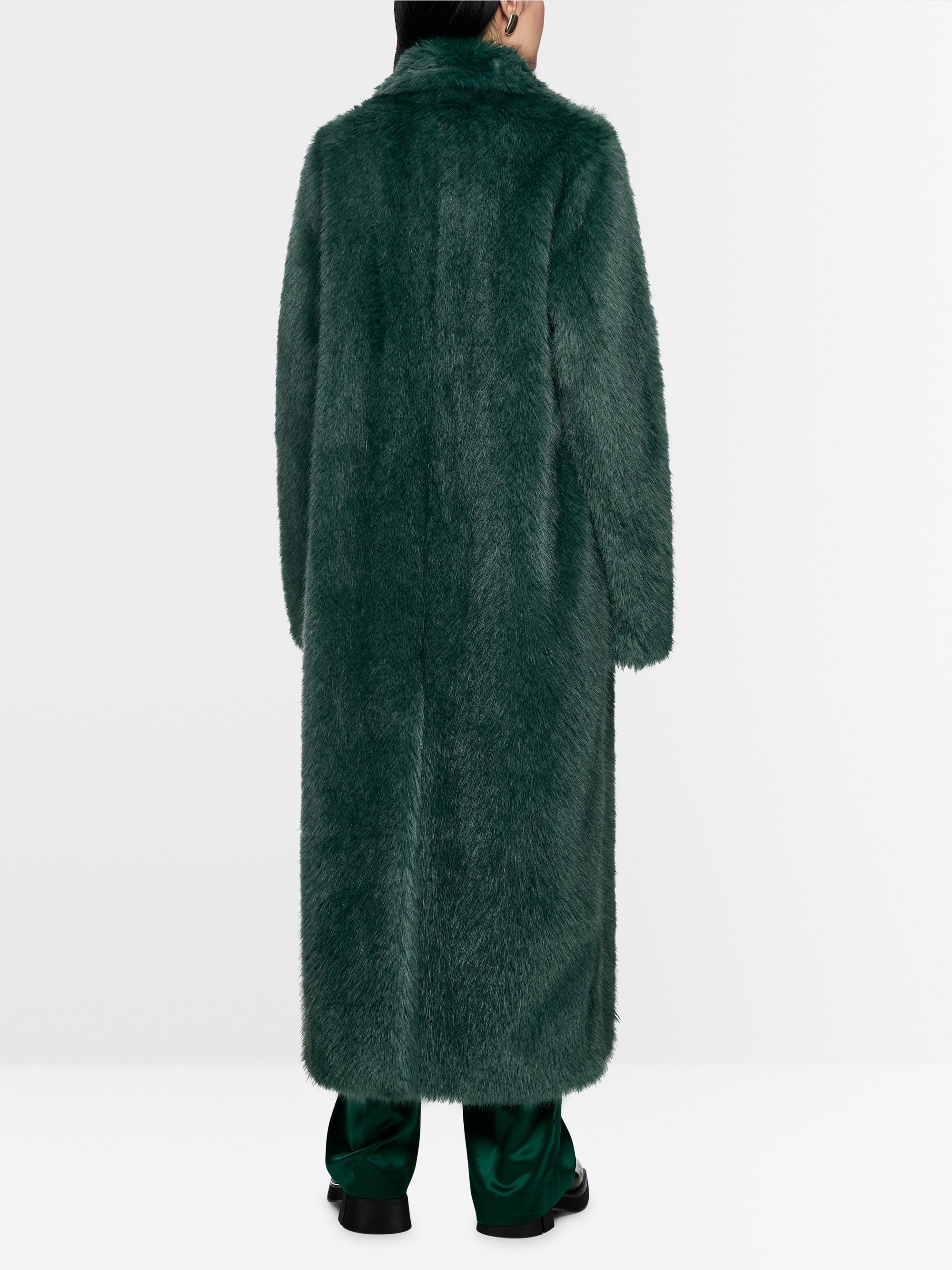 Long faux fur coat