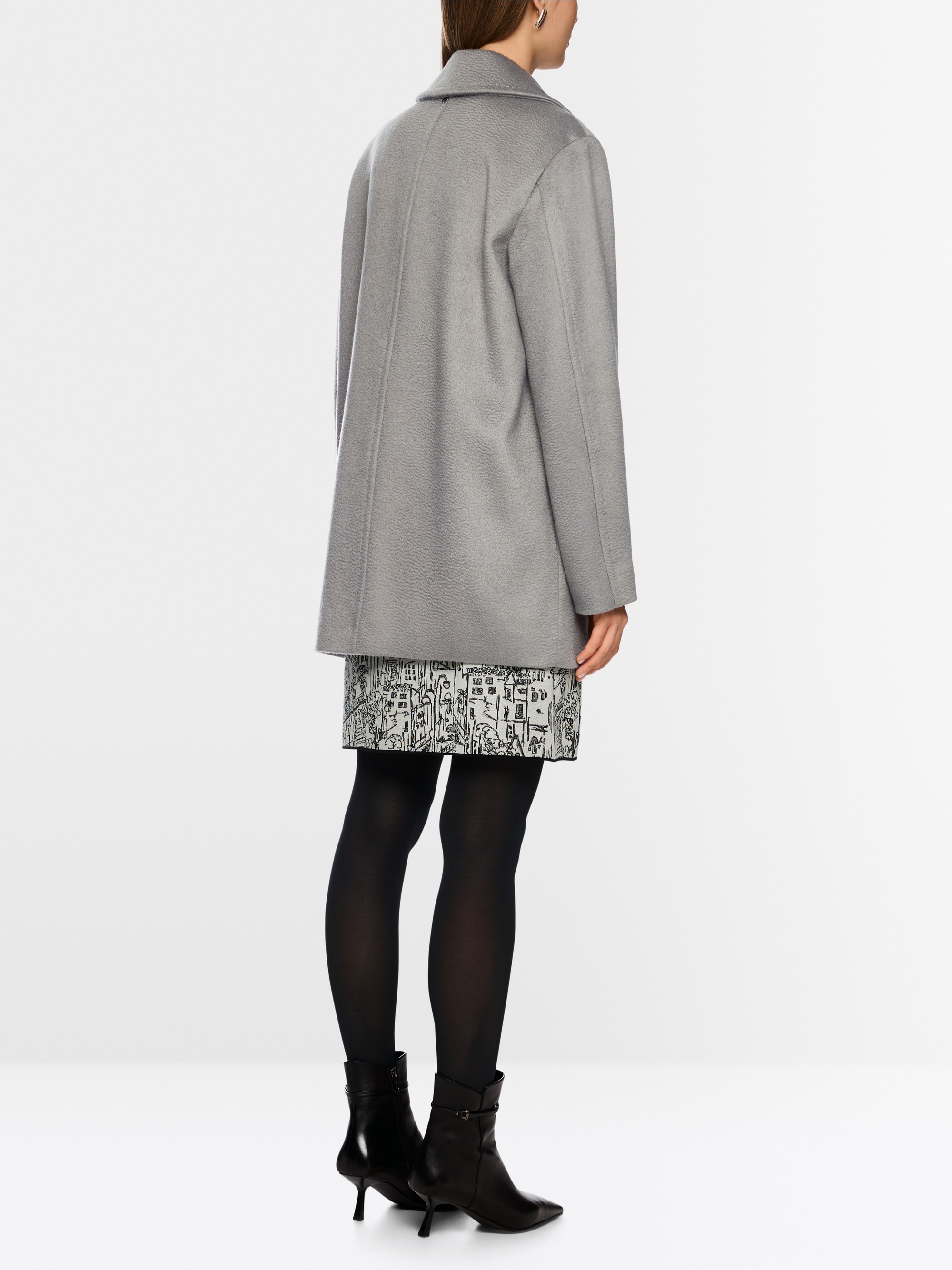 Double-breasted wool coat