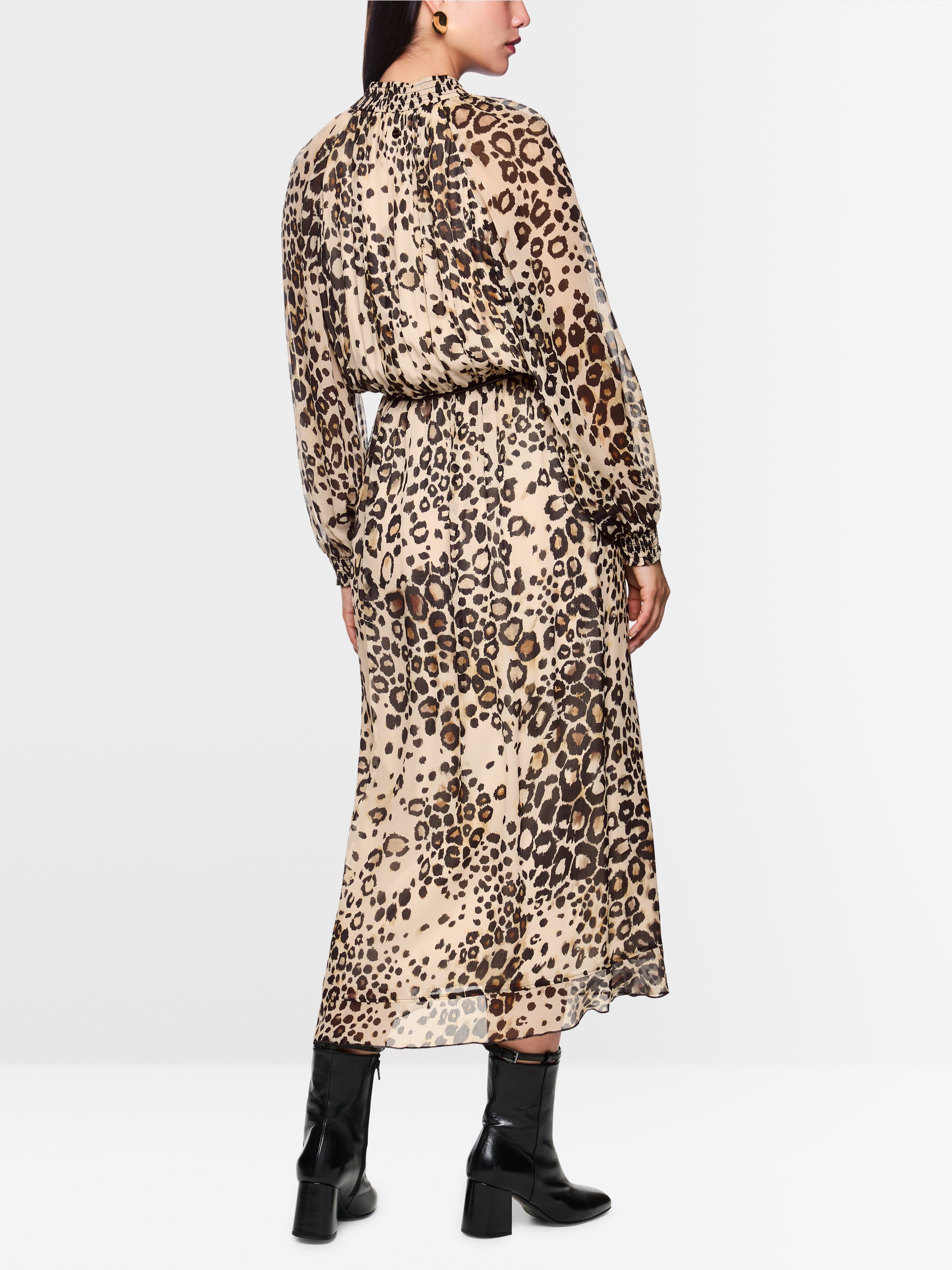 Robe longue à imprimé léopard