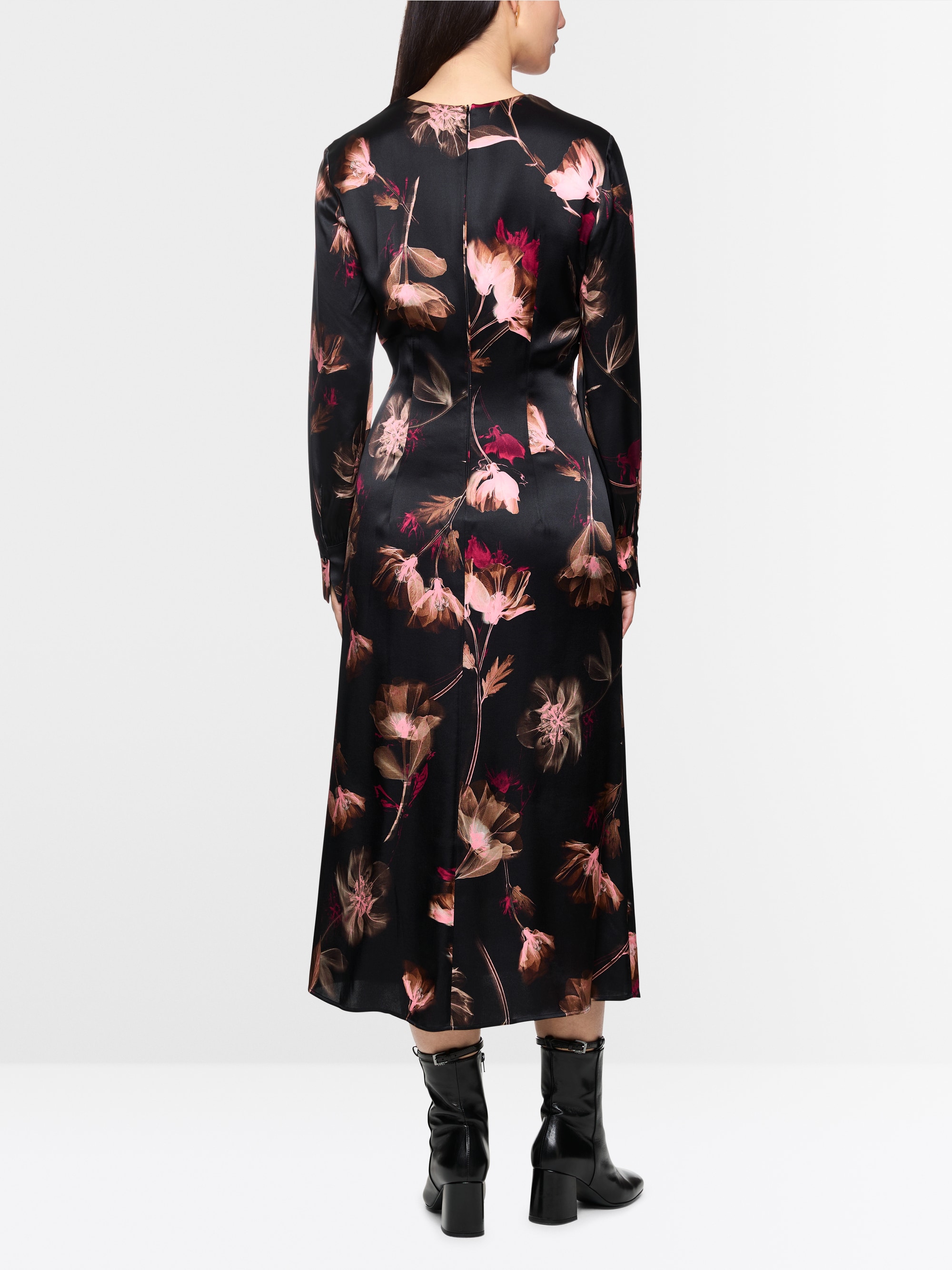 Seidenkleid mit floralem Print