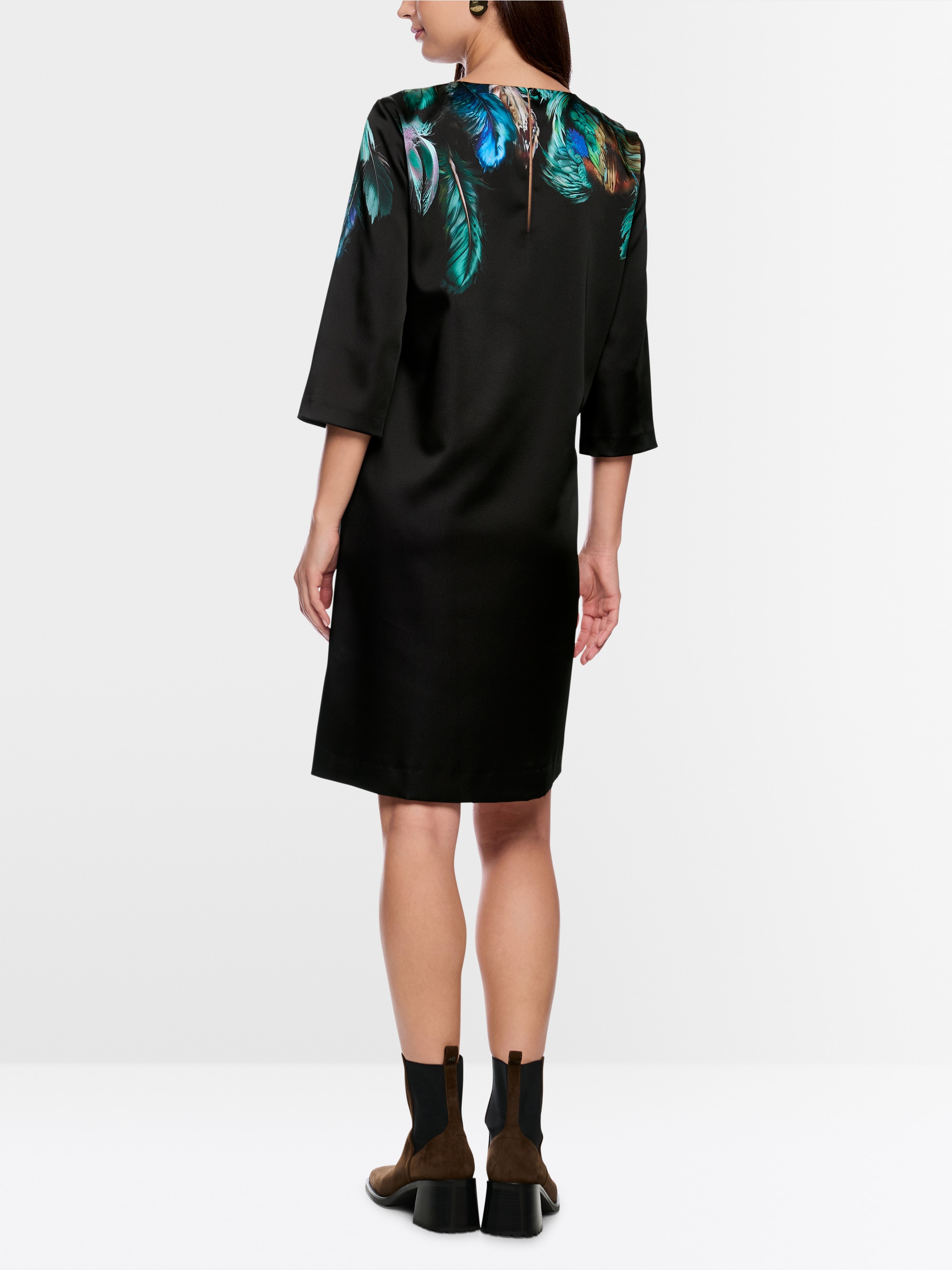 Robe avec imprimé plumes
