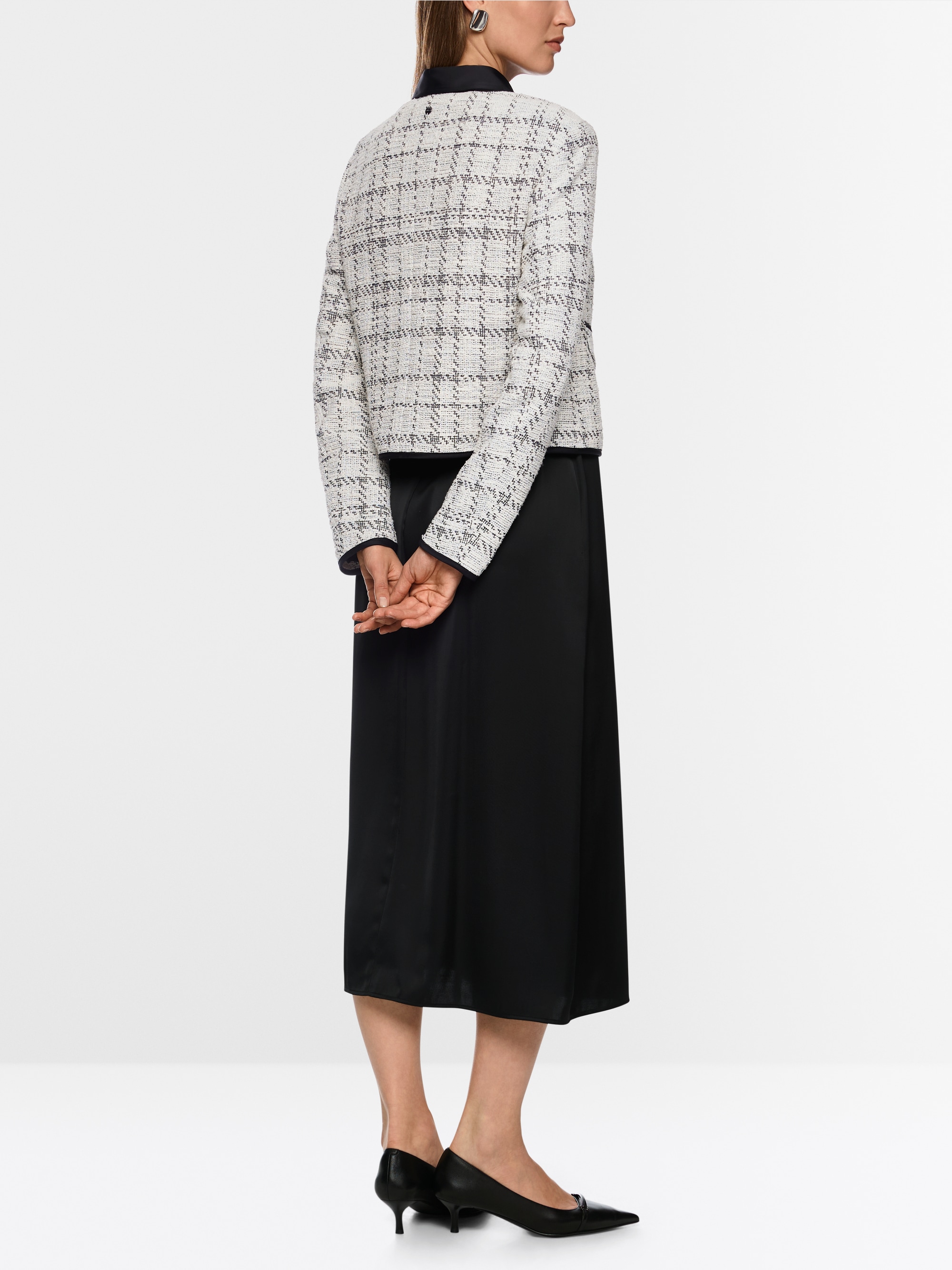 Veste jacquard avec détails contrastés