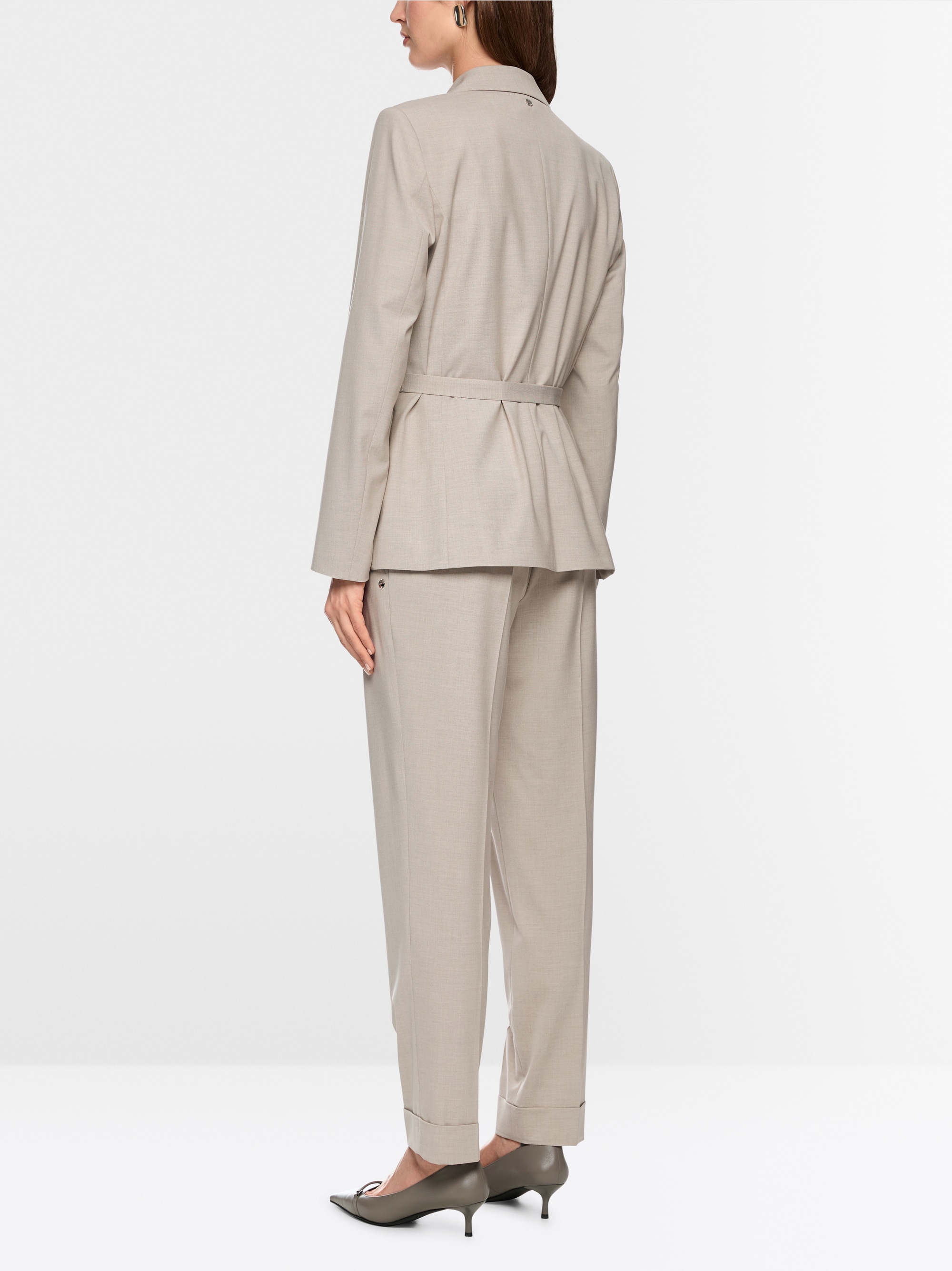 Blazer with tie belt
