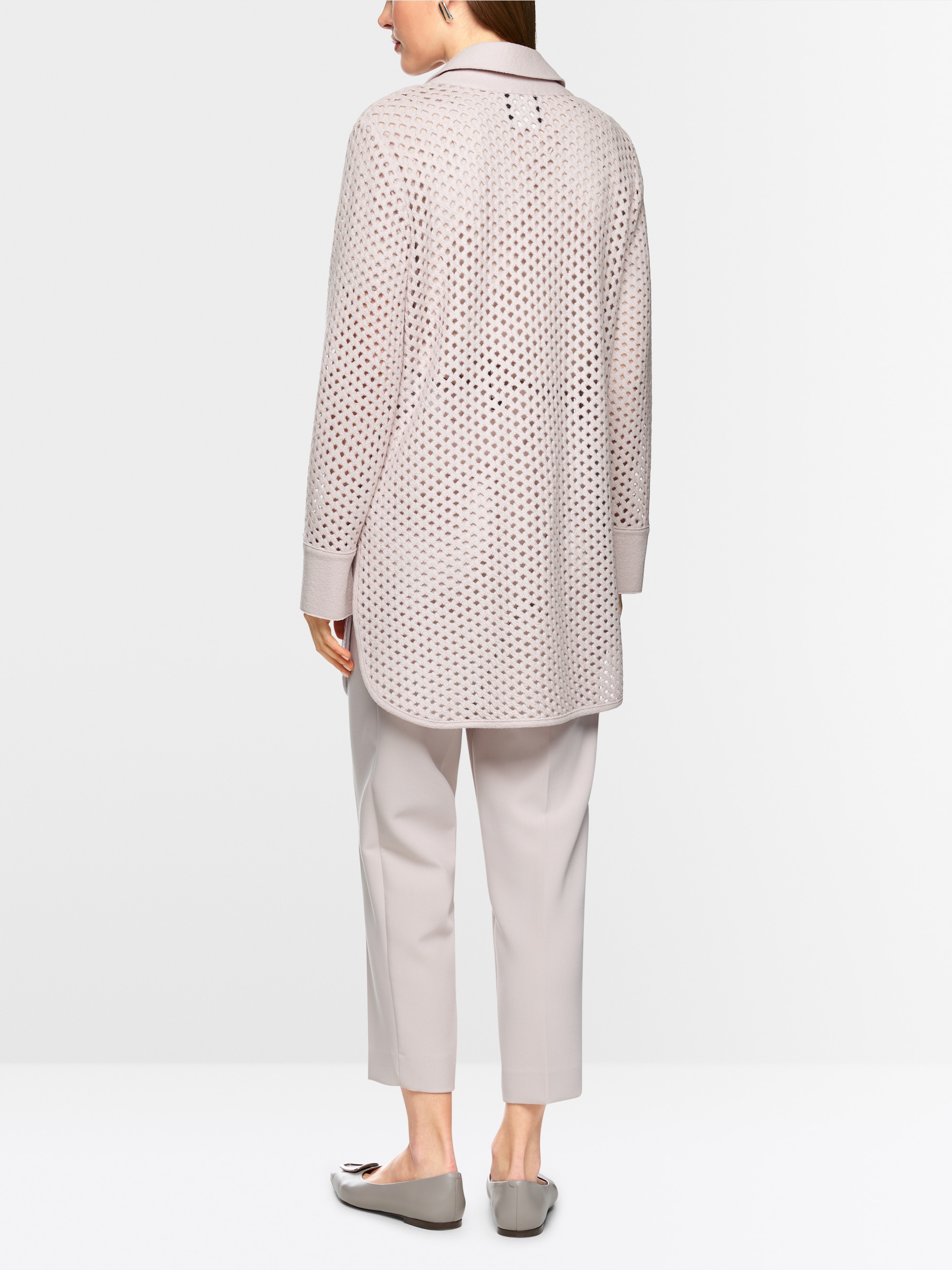 Cardigan met rasterlook, Knitted in Germany