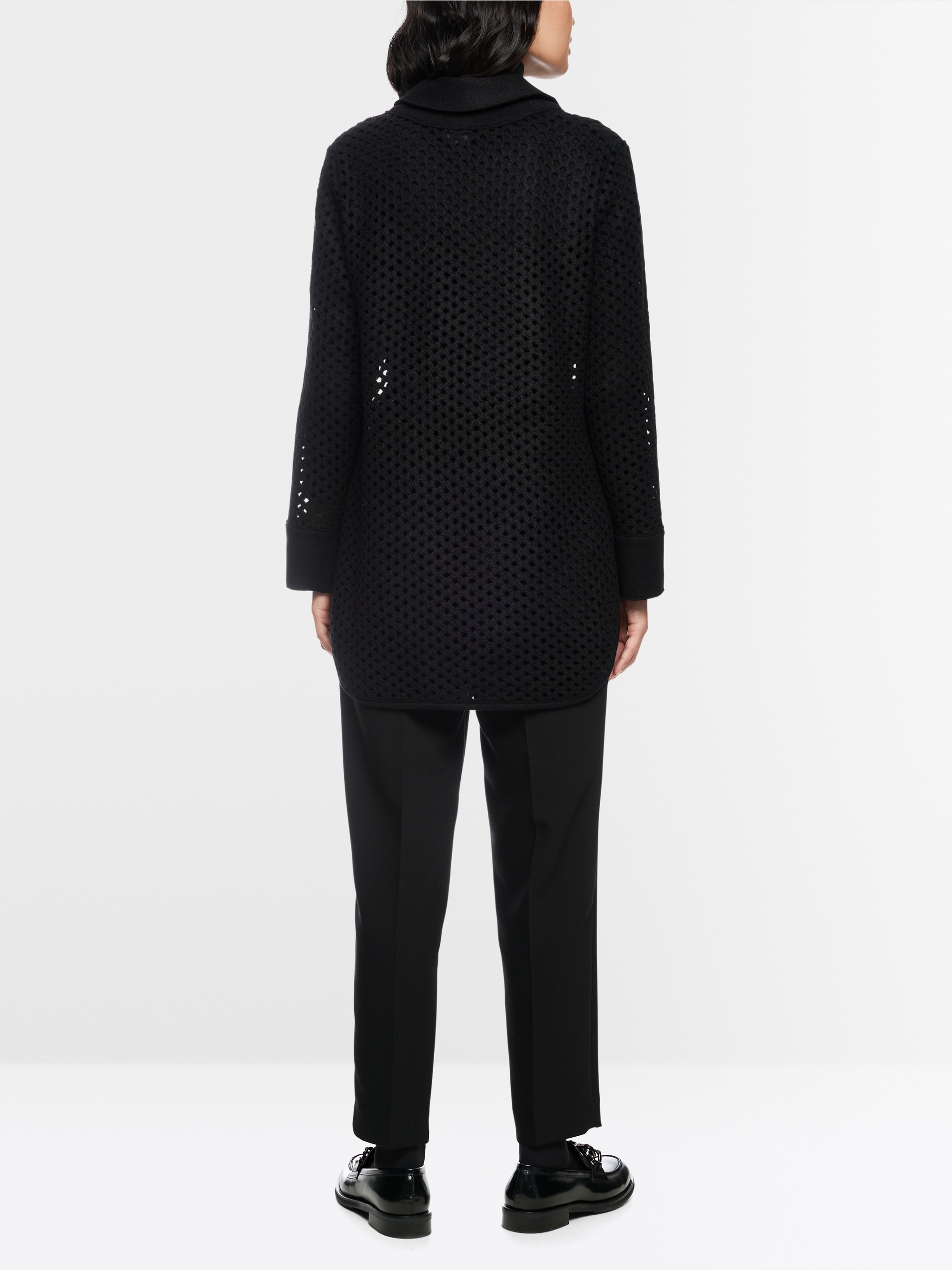 Cardigan met rasterlook, Knitted in Germany