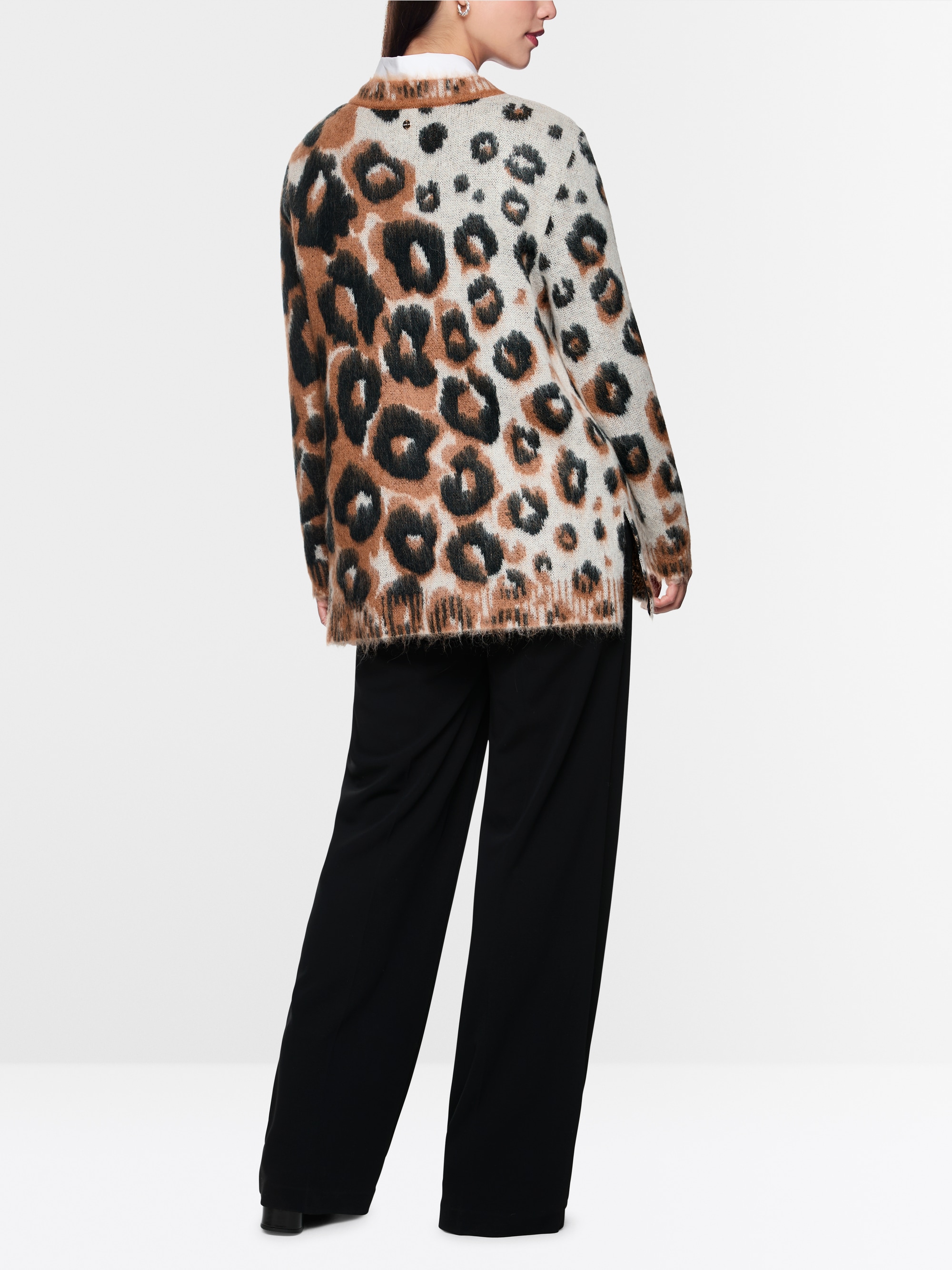 Knitted in Germany leopard print jumper