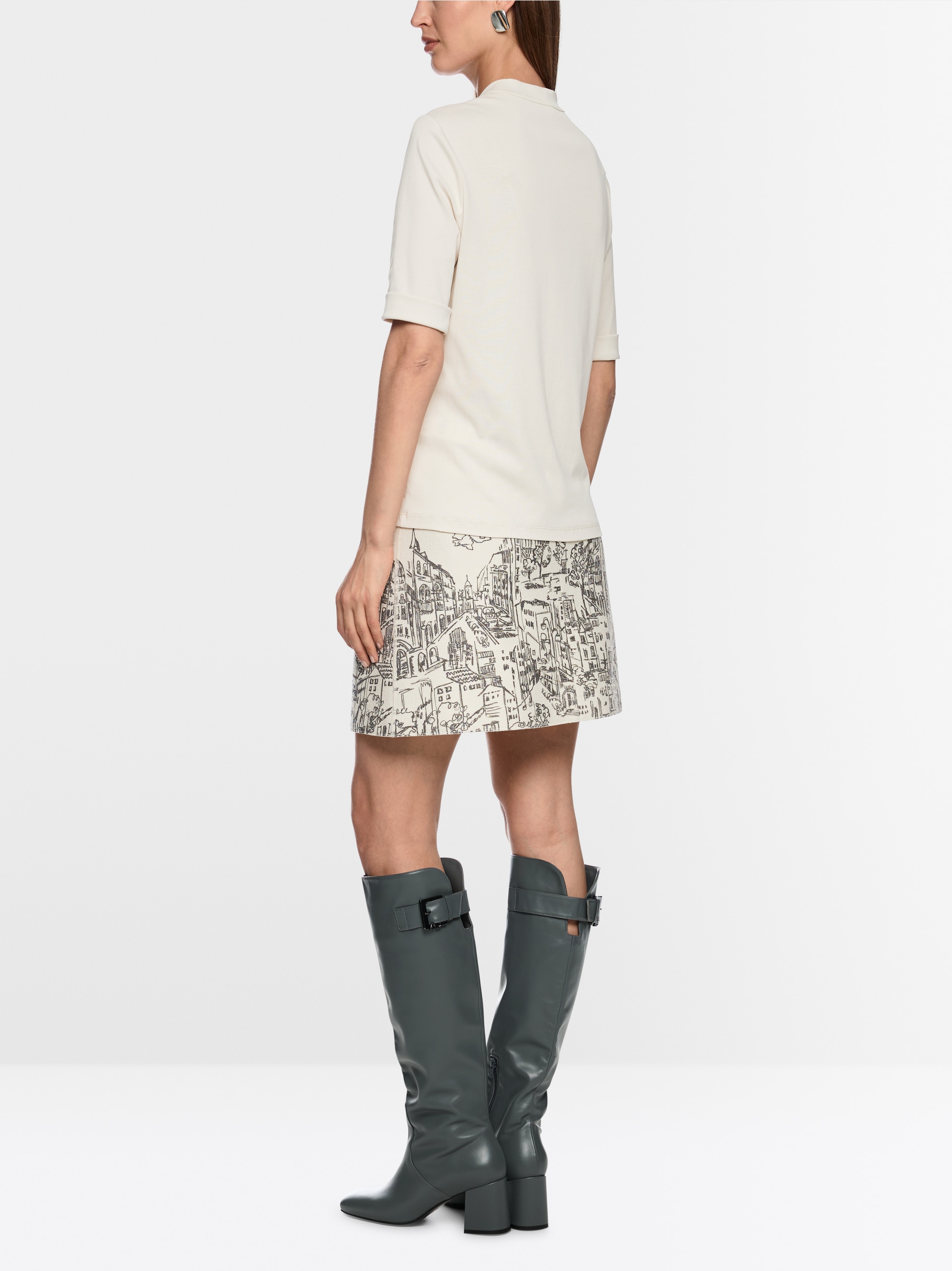 Shirt met glinsterende bloemen