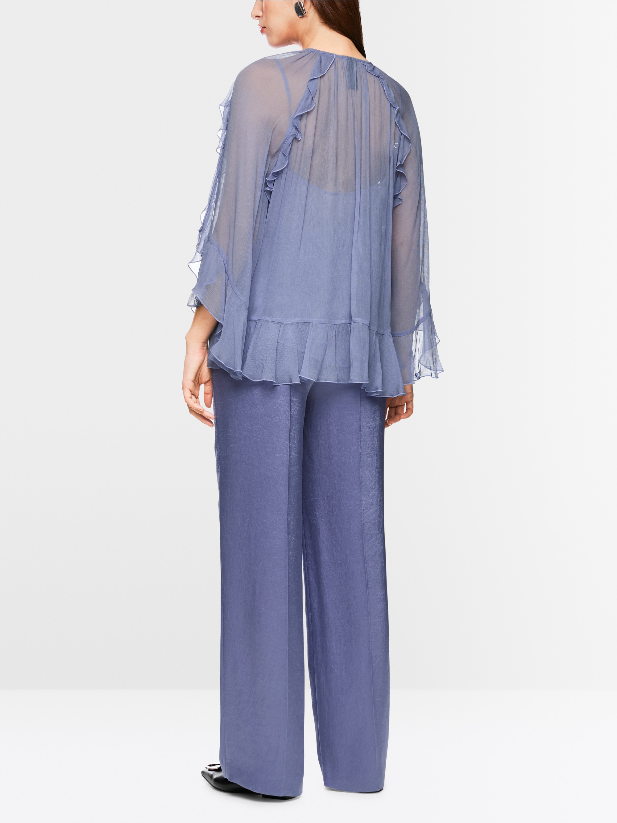 Volant-Bluse im Boho-Stil