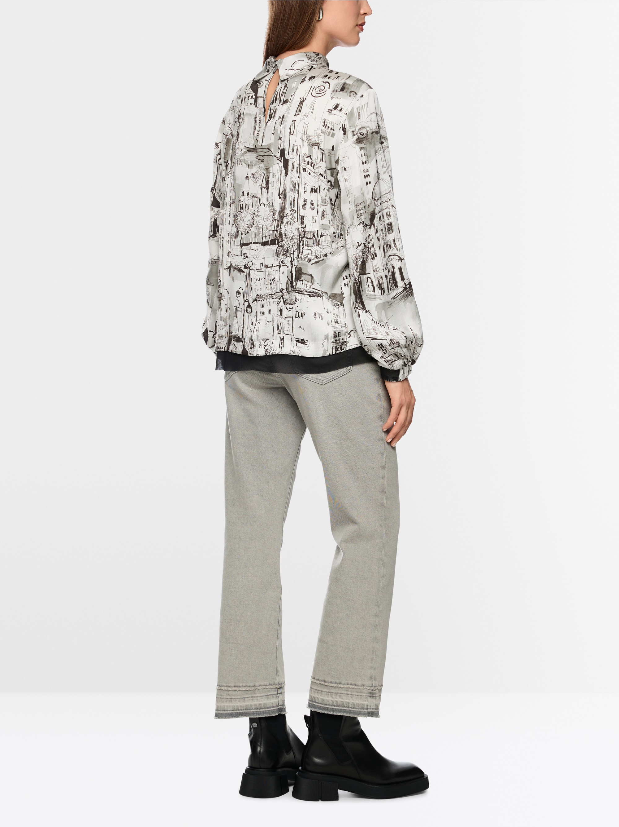 Blouse with CITY print
