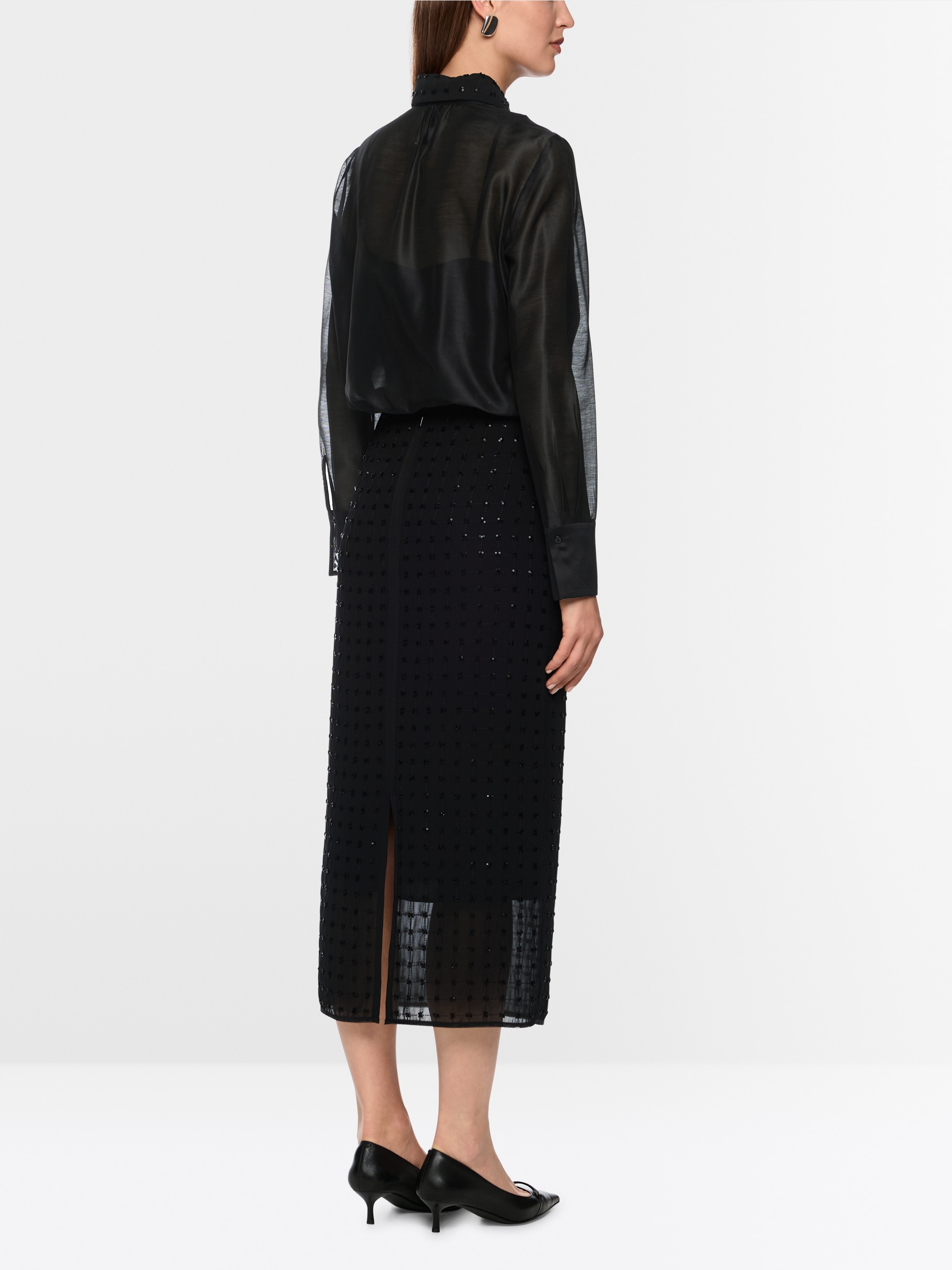 Organza blouse with embroidery