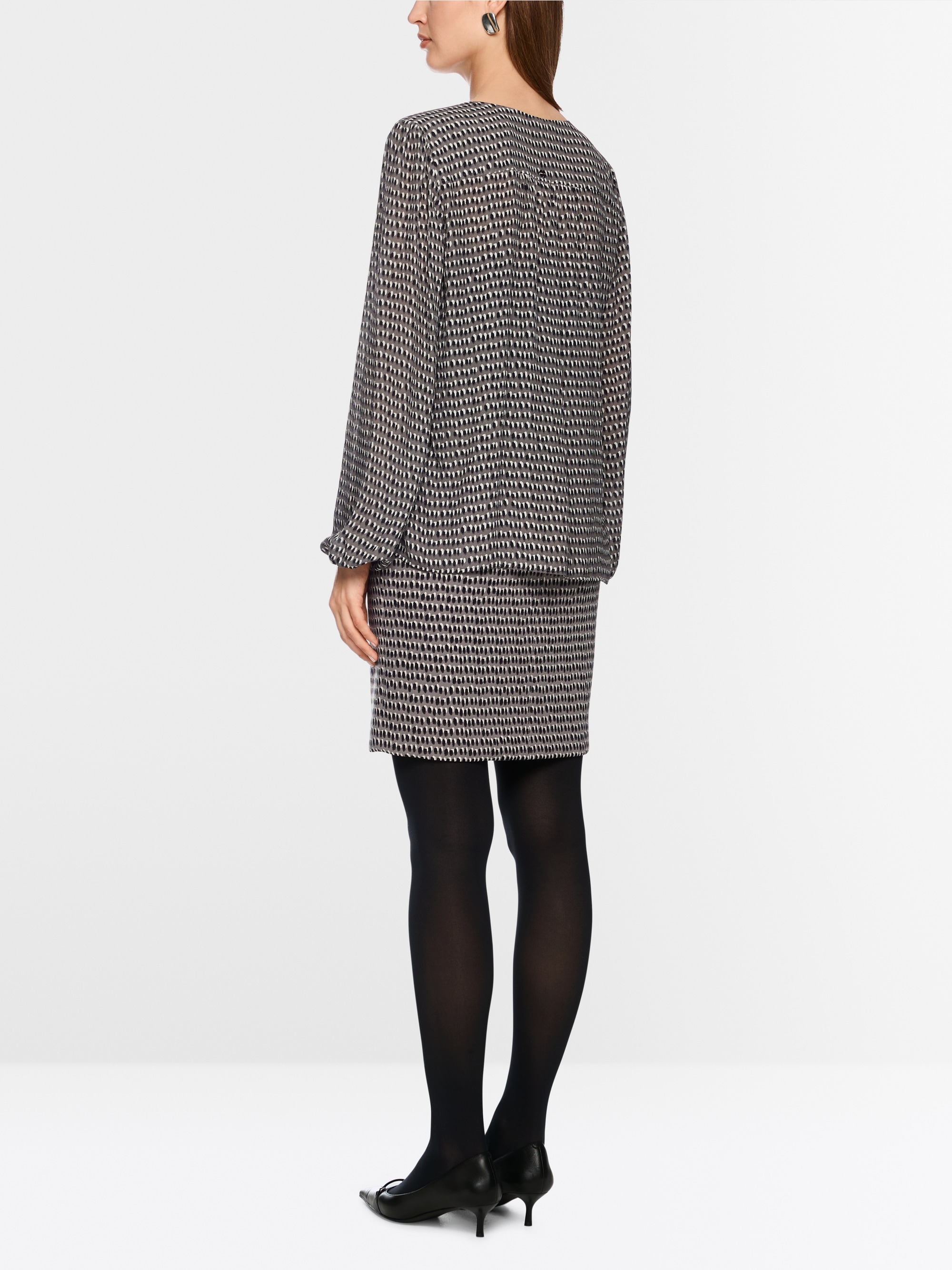 Blouse van viscose met sprinklesprint