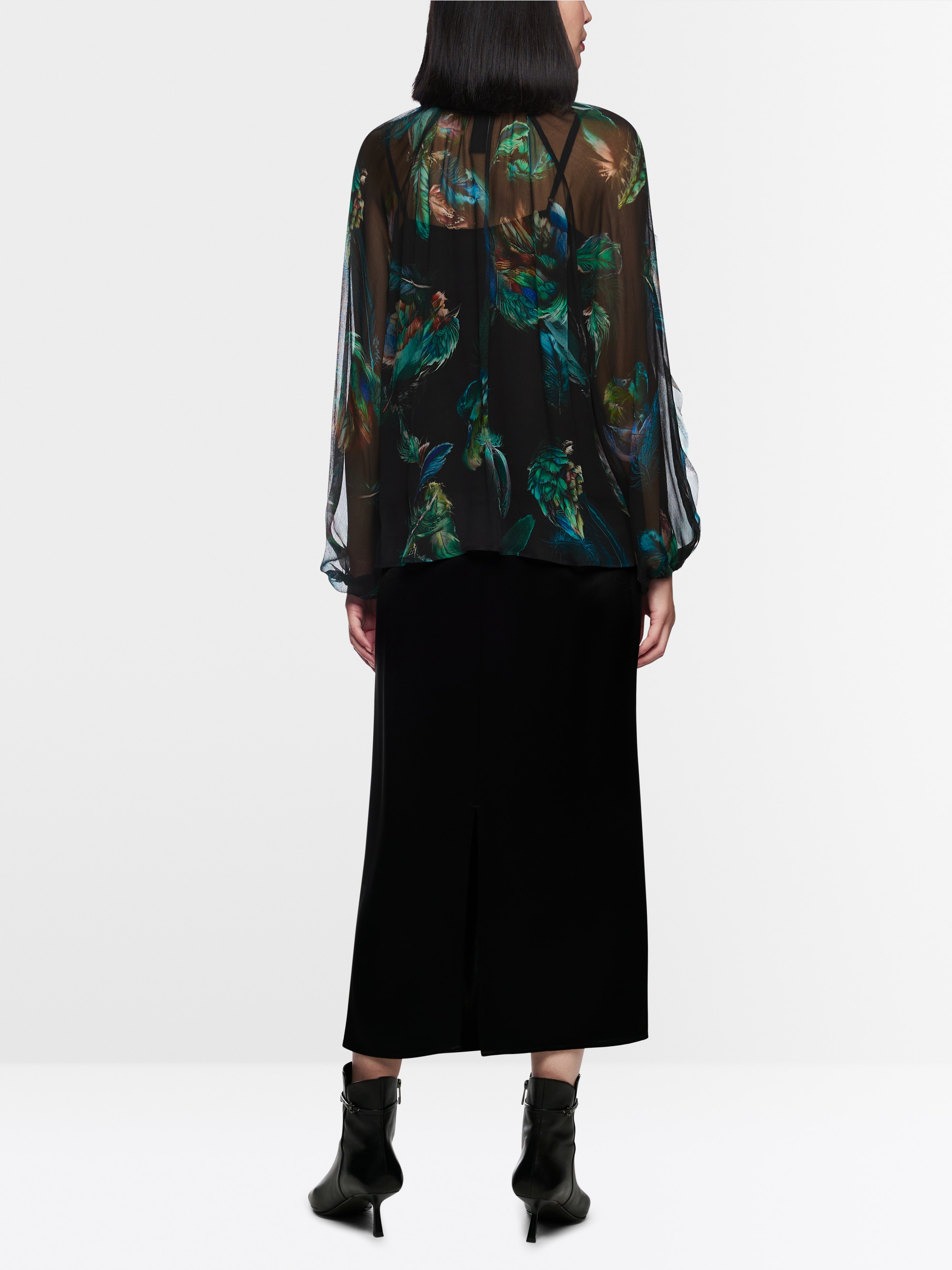Transparente Bluse aus Viskose