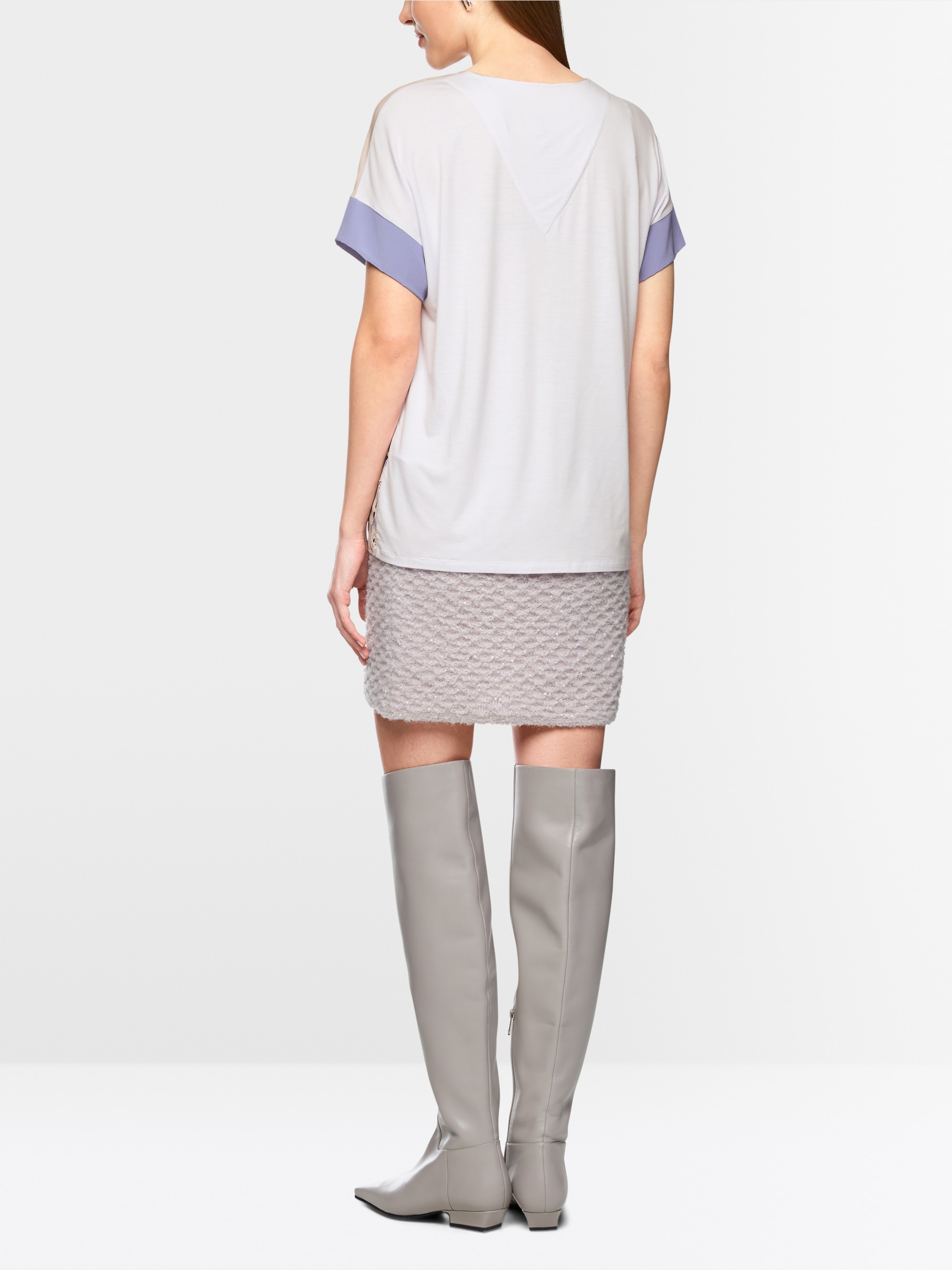 Blusenshirt  mit Materialmix