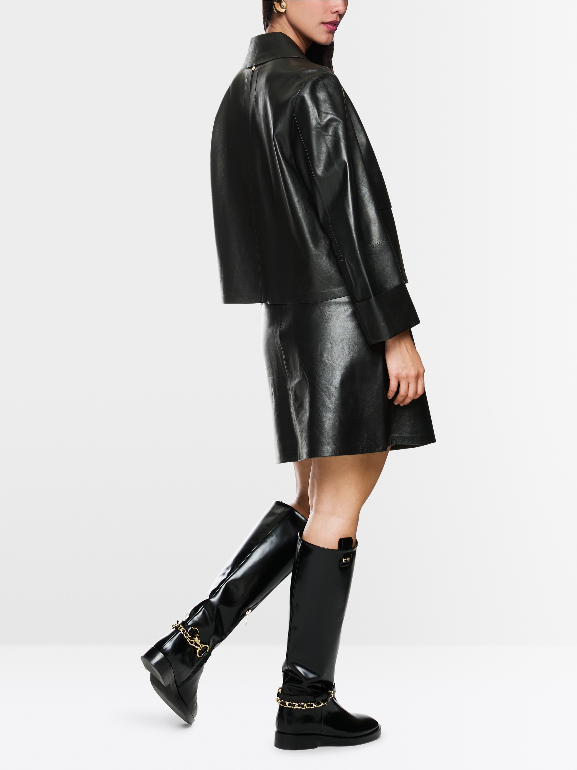Mini-jupe en cuir