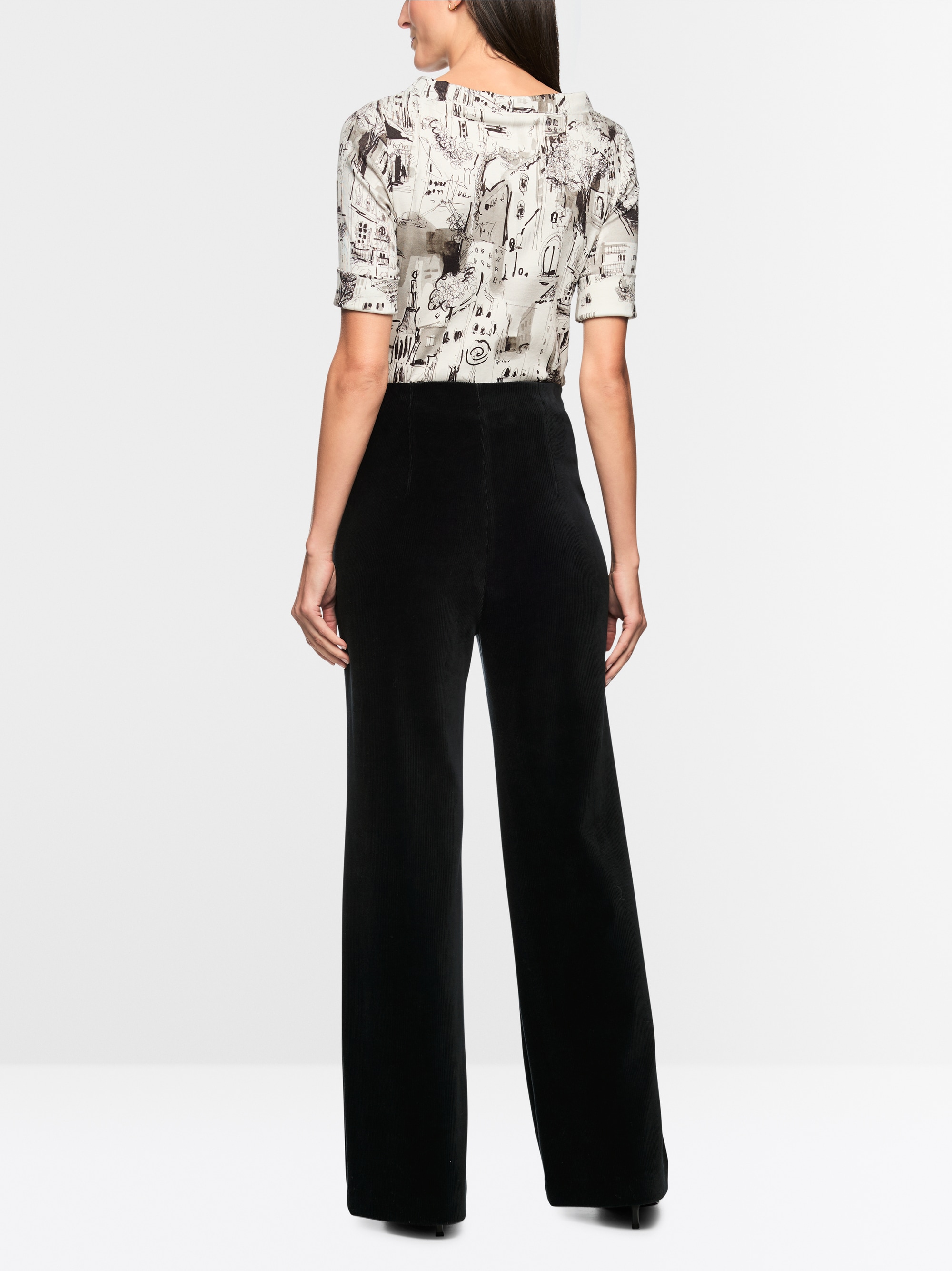 Wijde corduroy broek WELKOM