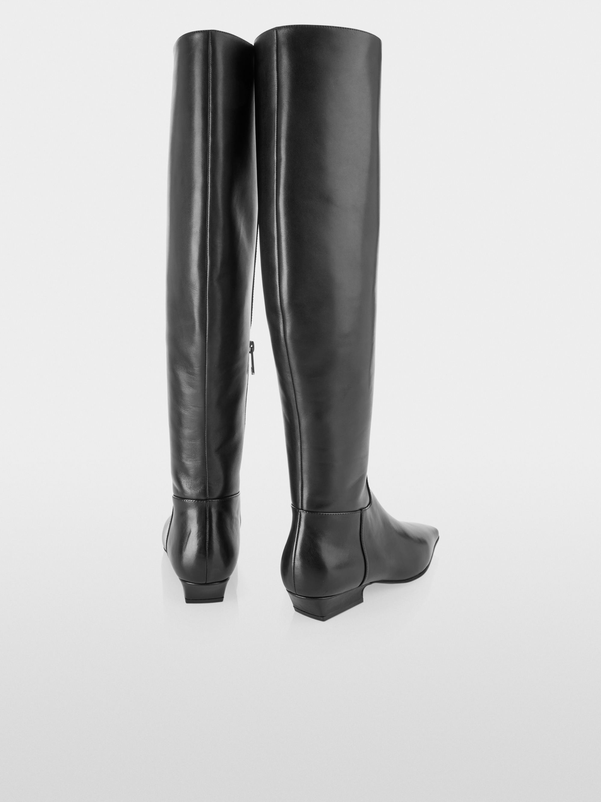 Bottes à tige longue en cuir