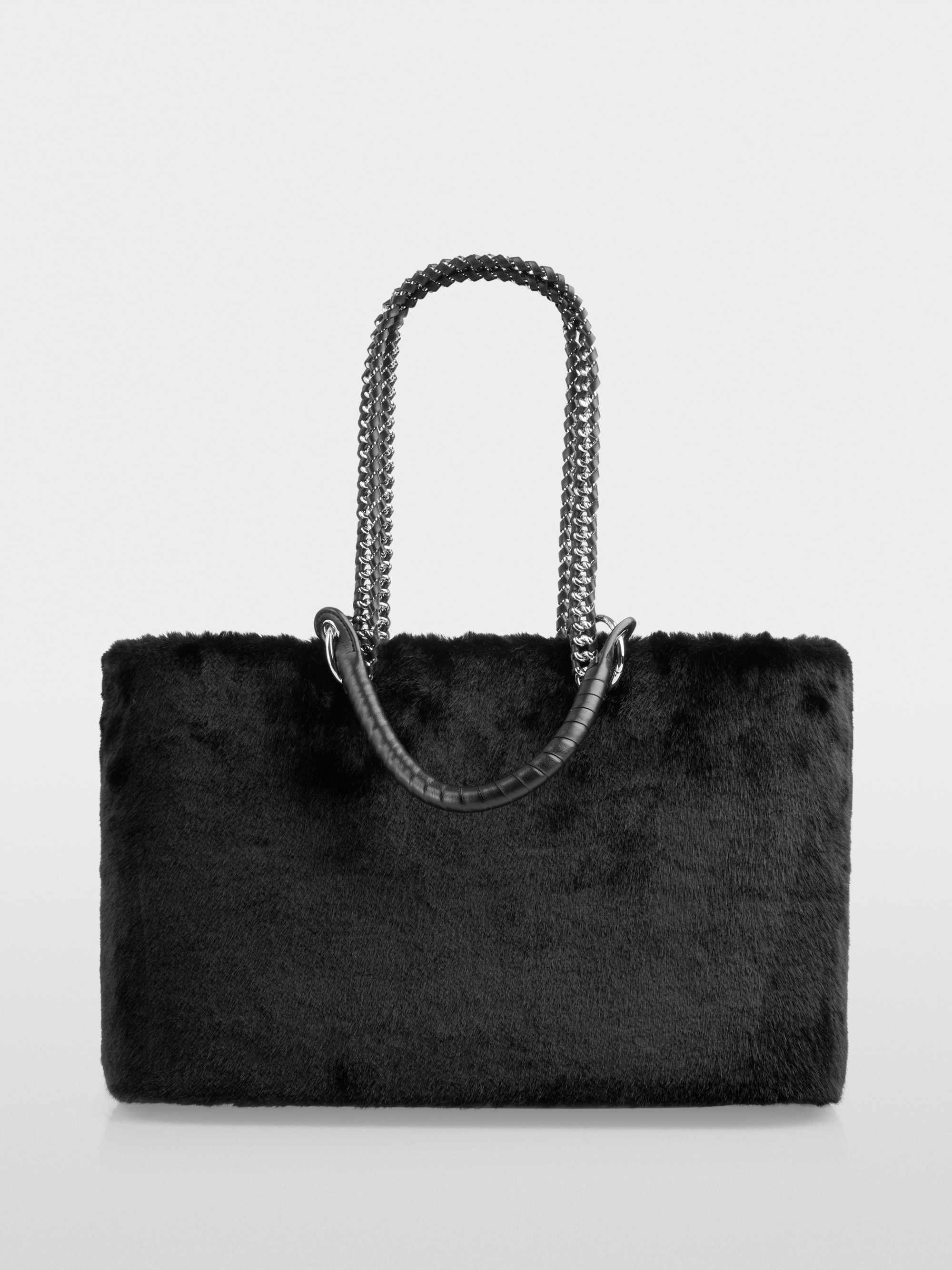 Faux fur shopper