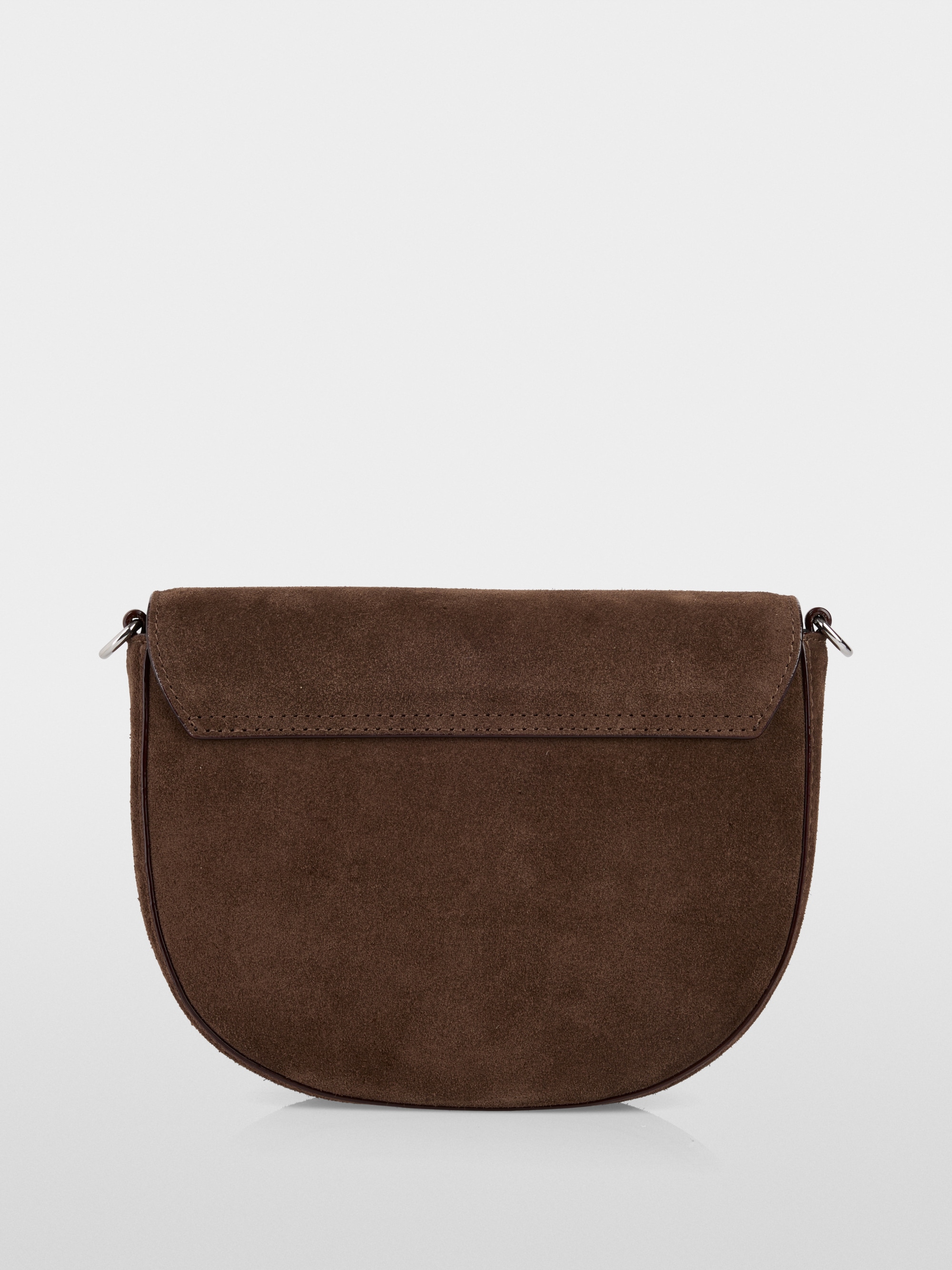 Schultertasche aus Veloursleder