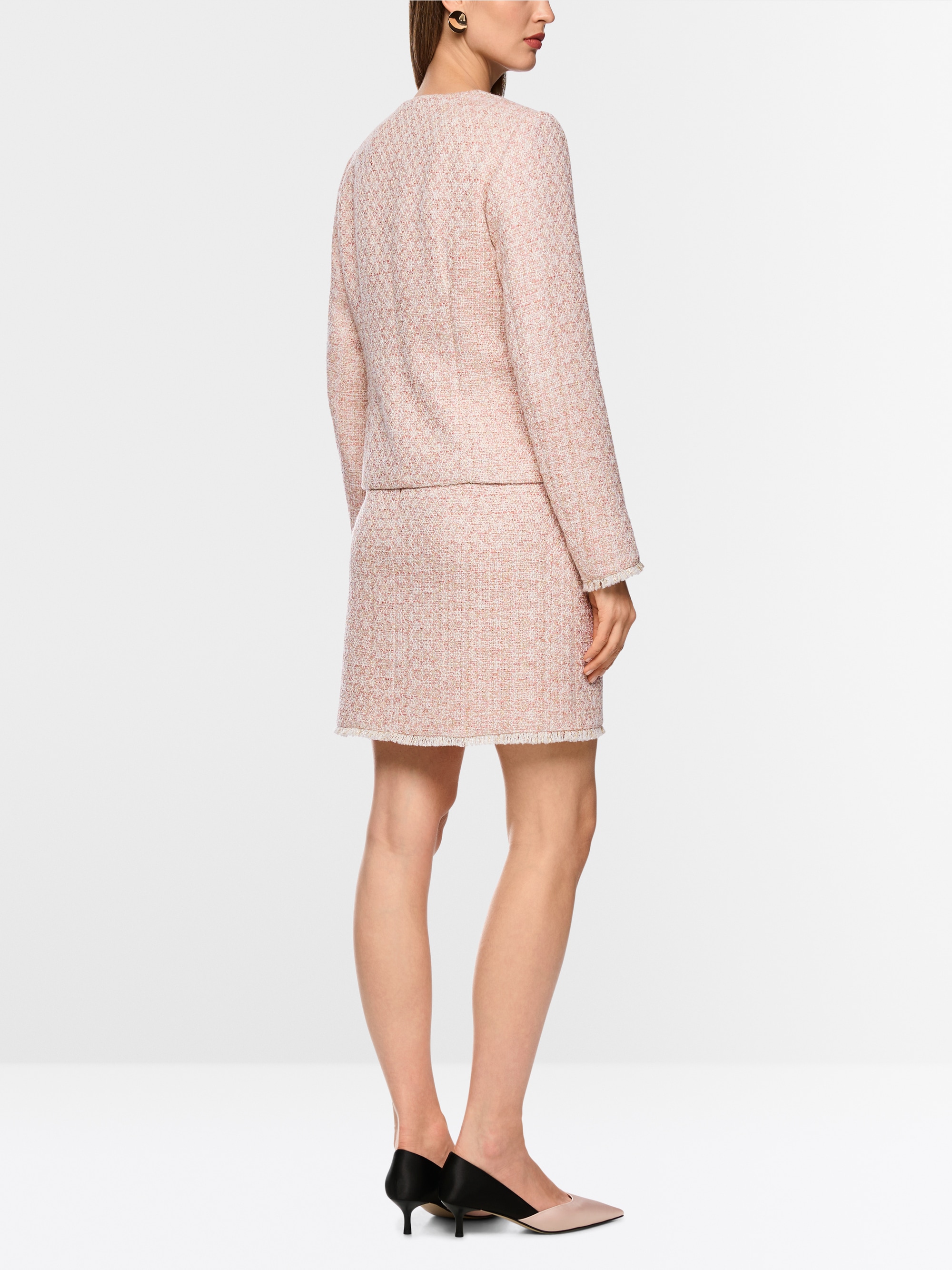 Schimmernde Bouclé Jacke