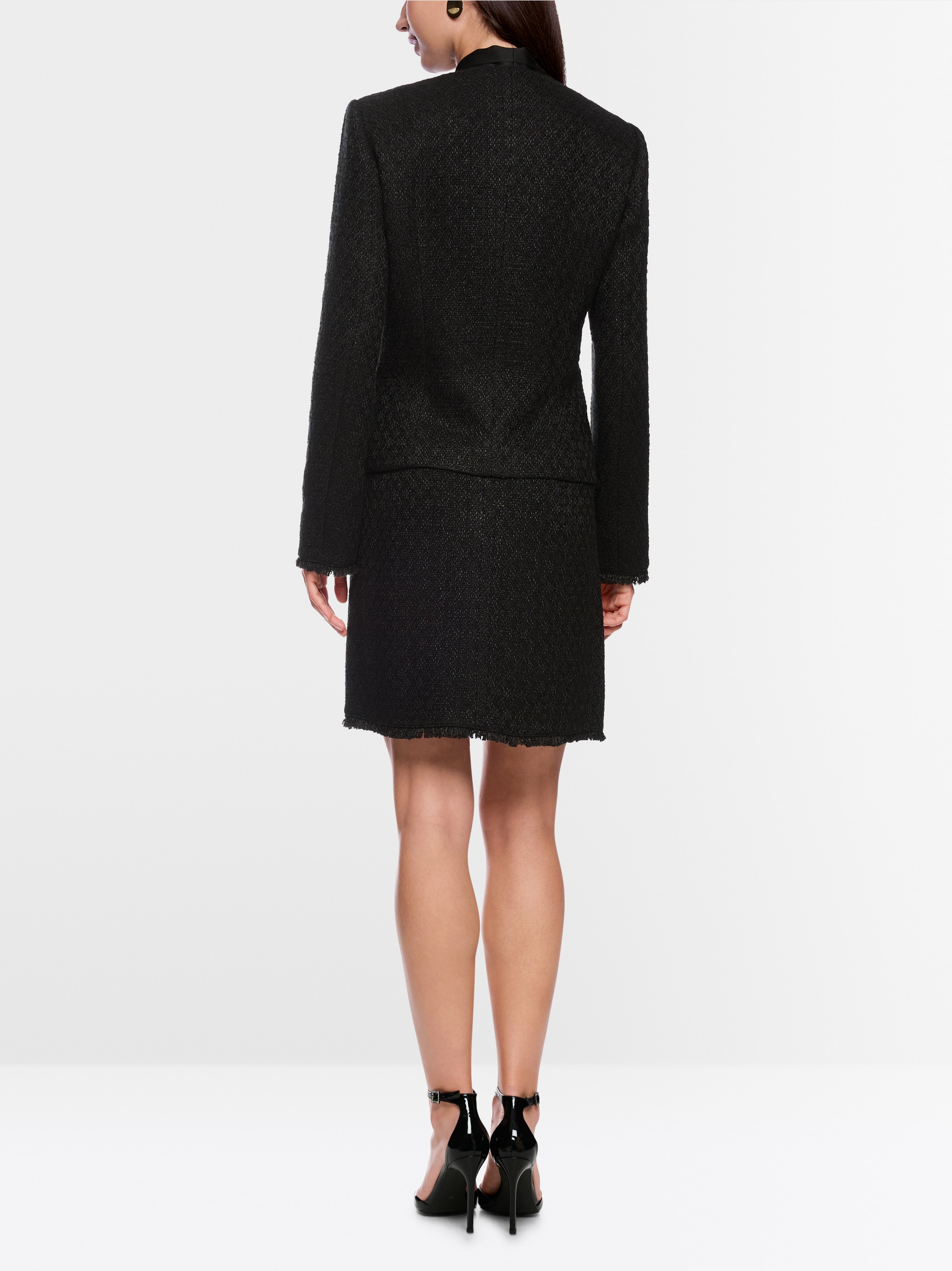 Schimmernde Bouclé Jacke