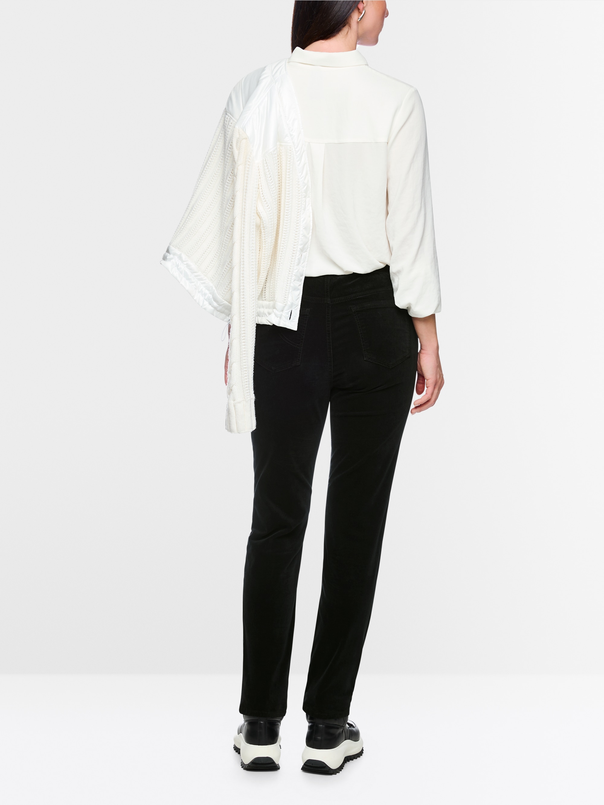 SIENA slim fit velvet pull-on trousers