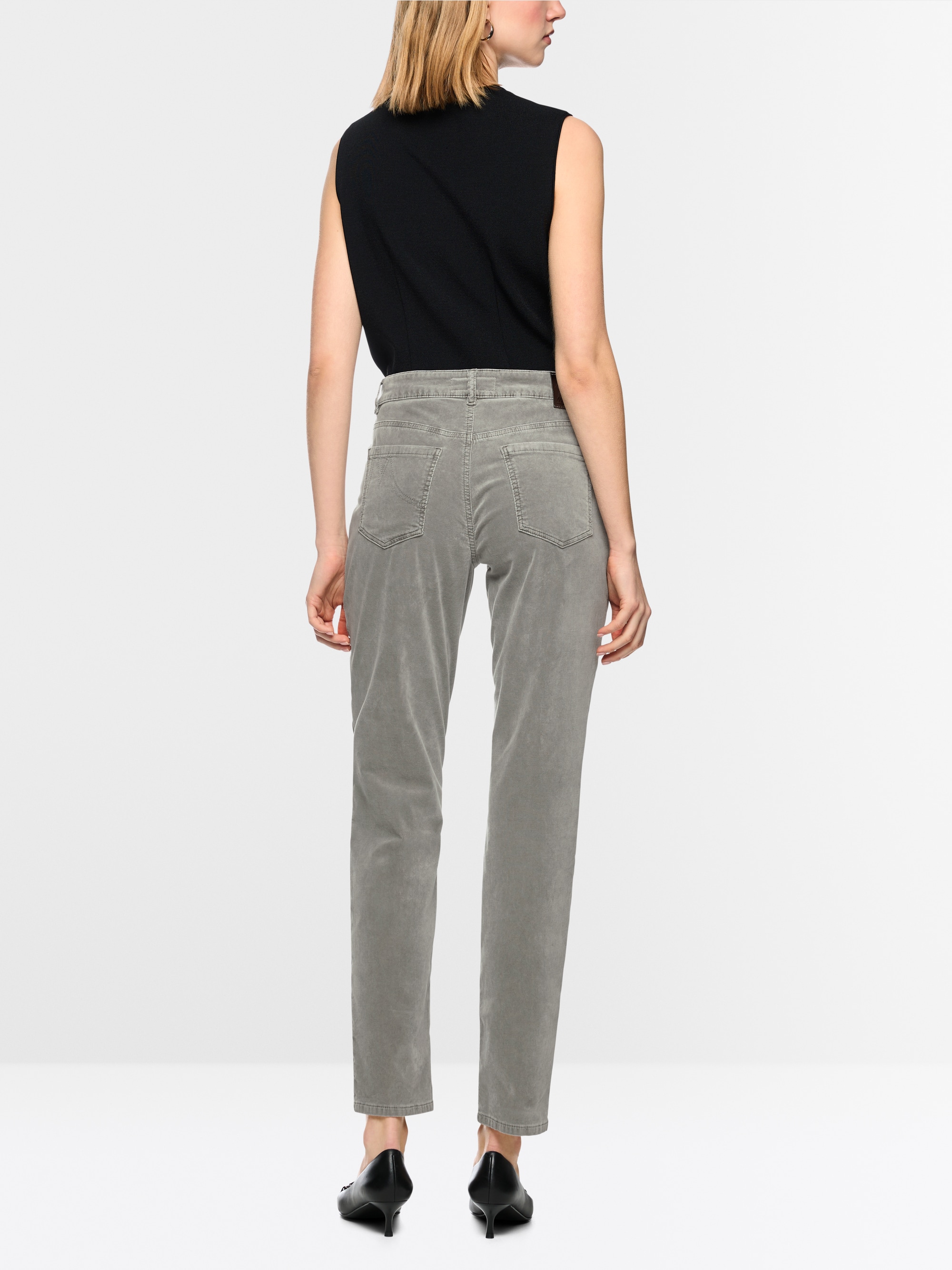 SILEA slim fit velvet trousers