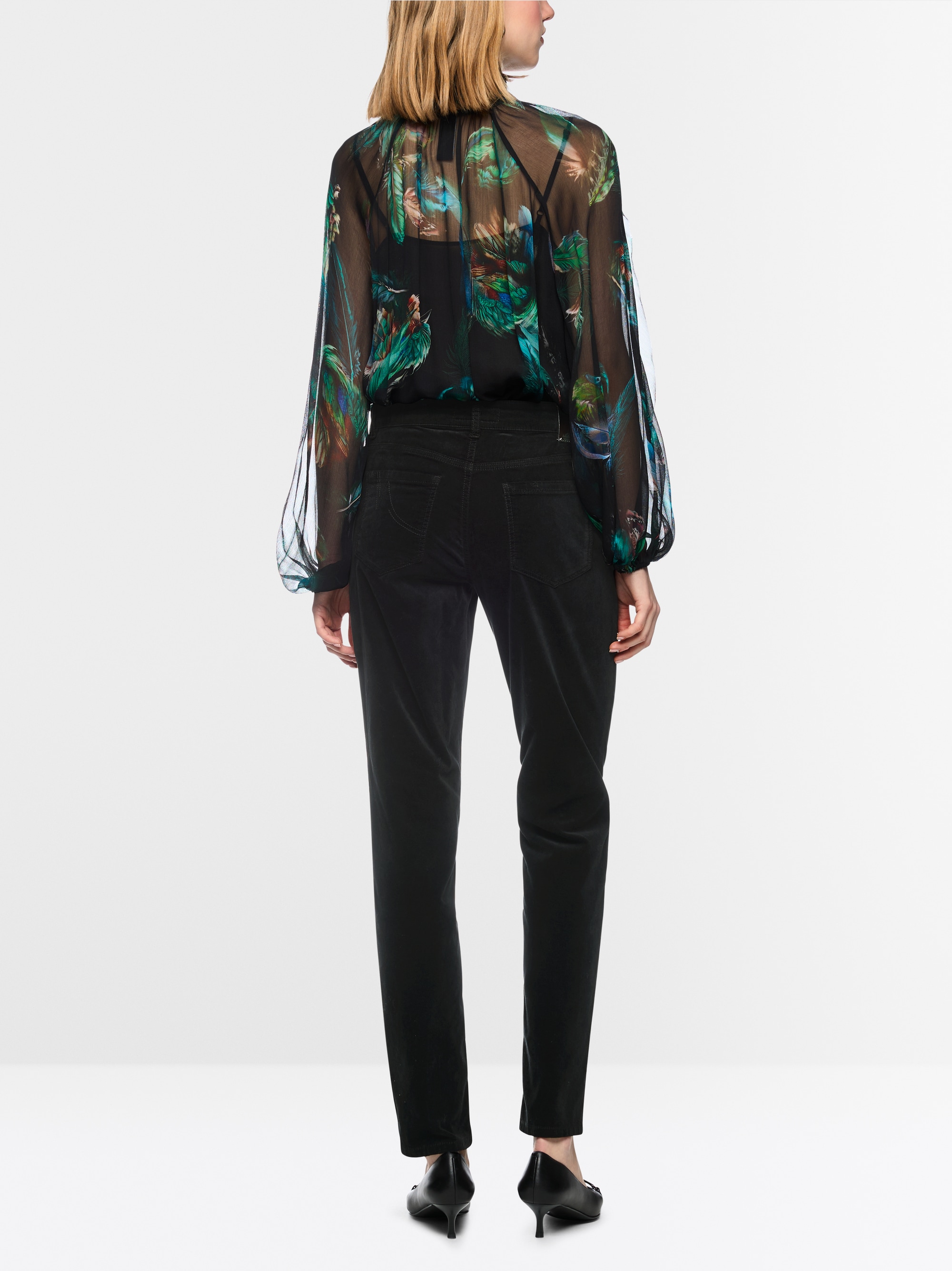 SILEA slim fit velvet trousers