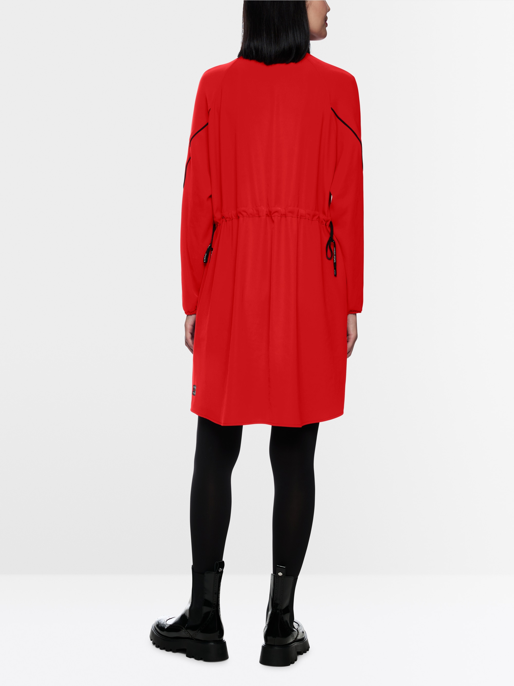 Kleid mit Zipper und Raffdetail