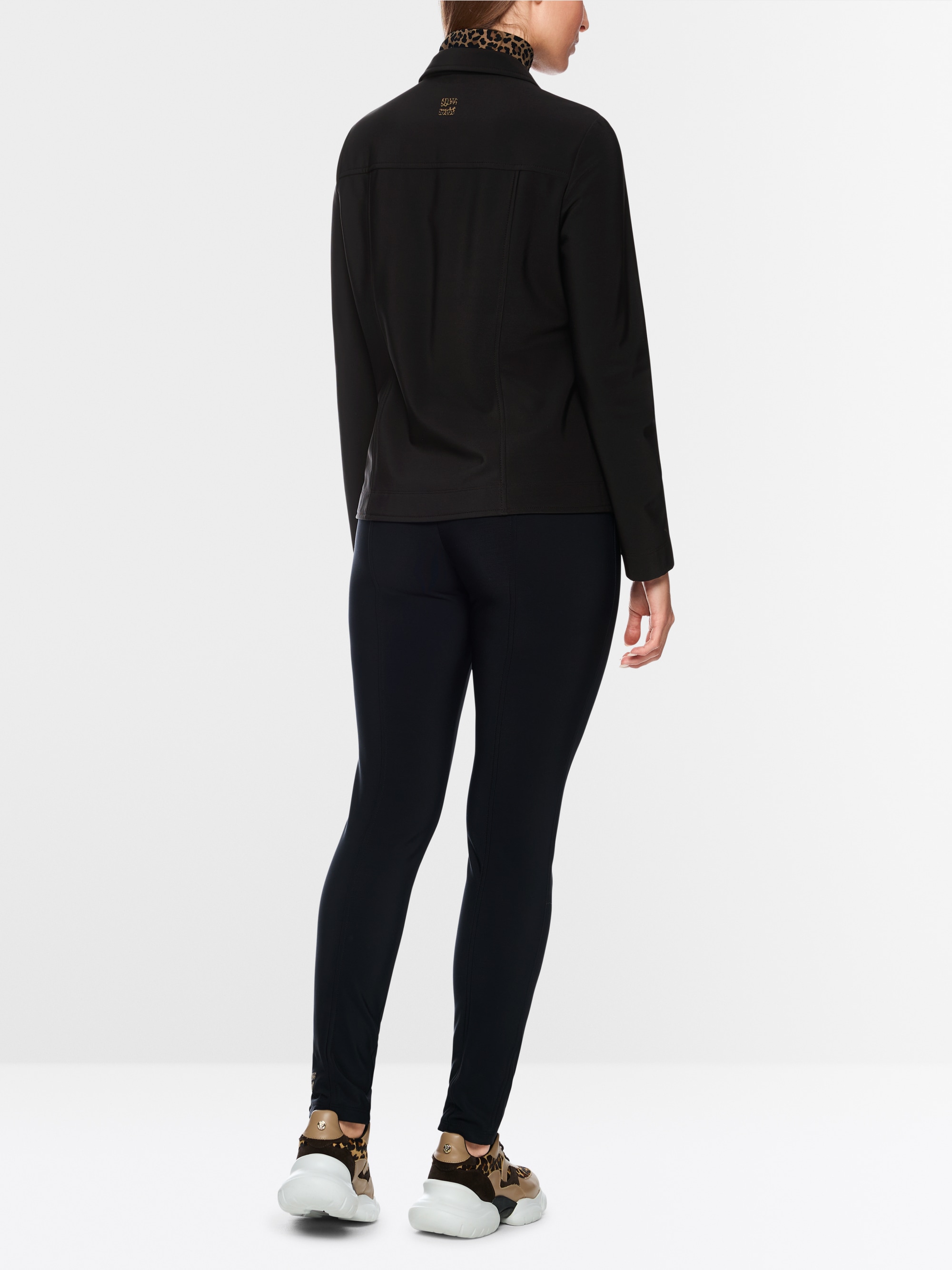 Scuba blazer with faux layering