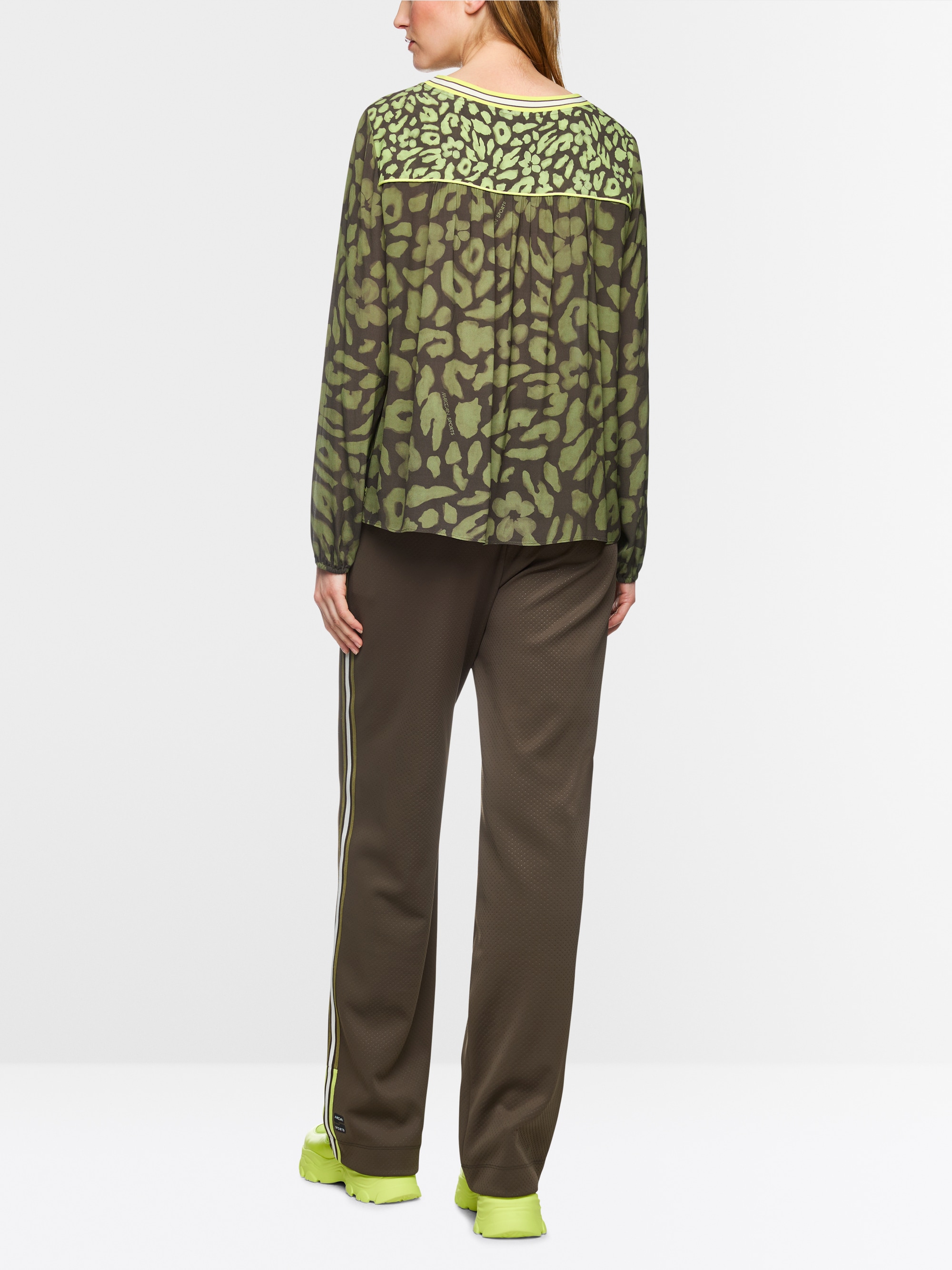 Slip-on blouse met luipaardprint