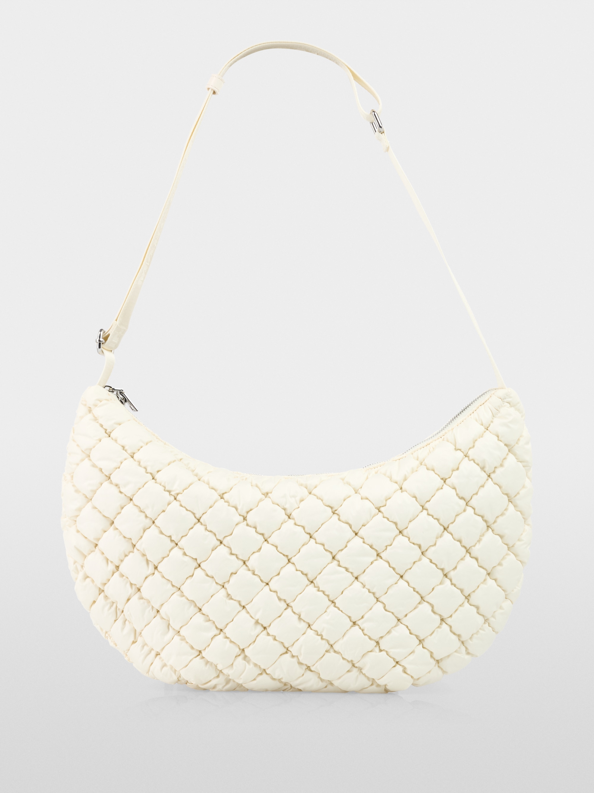 Half-moon quilted design shoulder bag