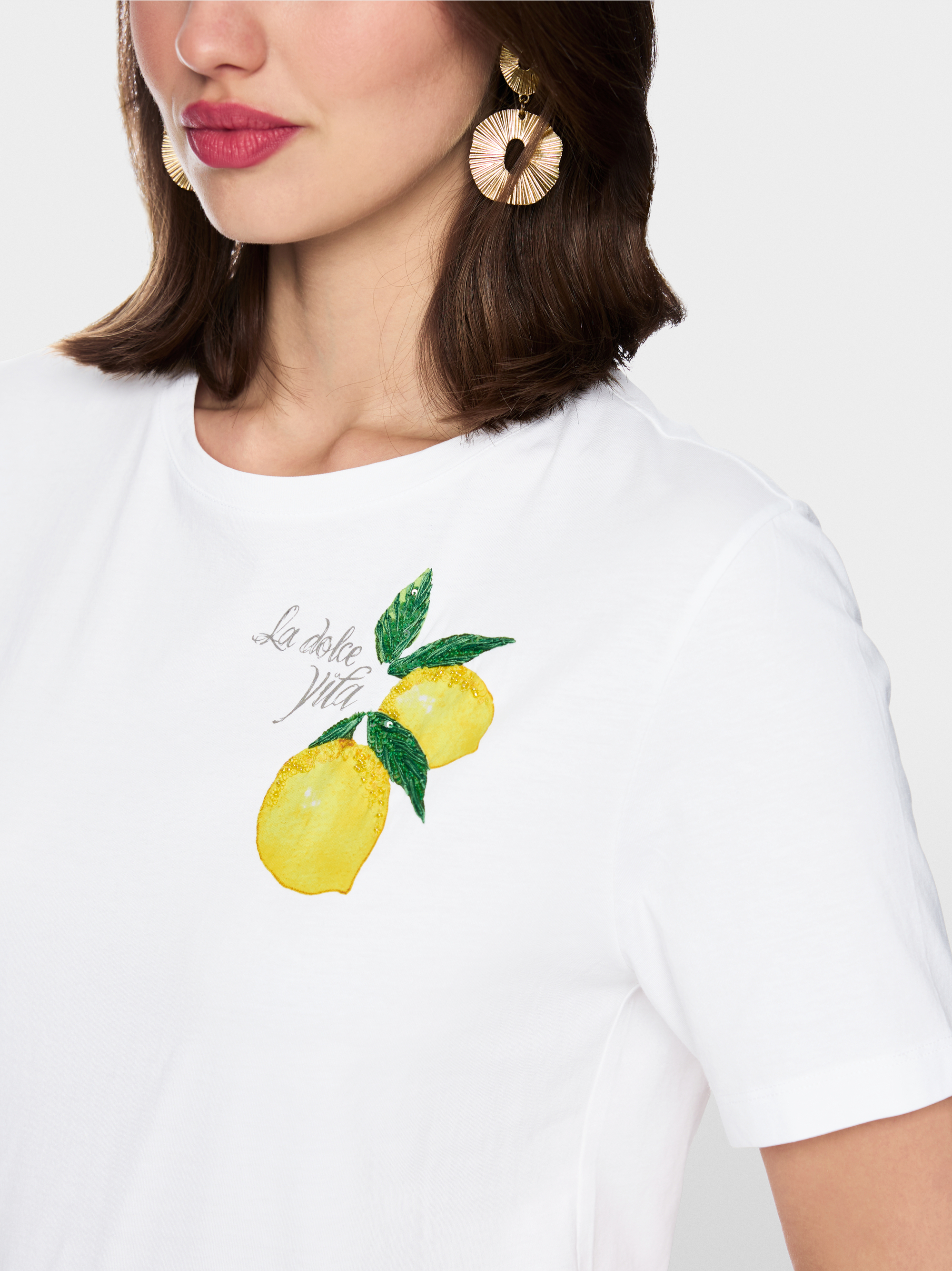 Cotton shirt with lemons