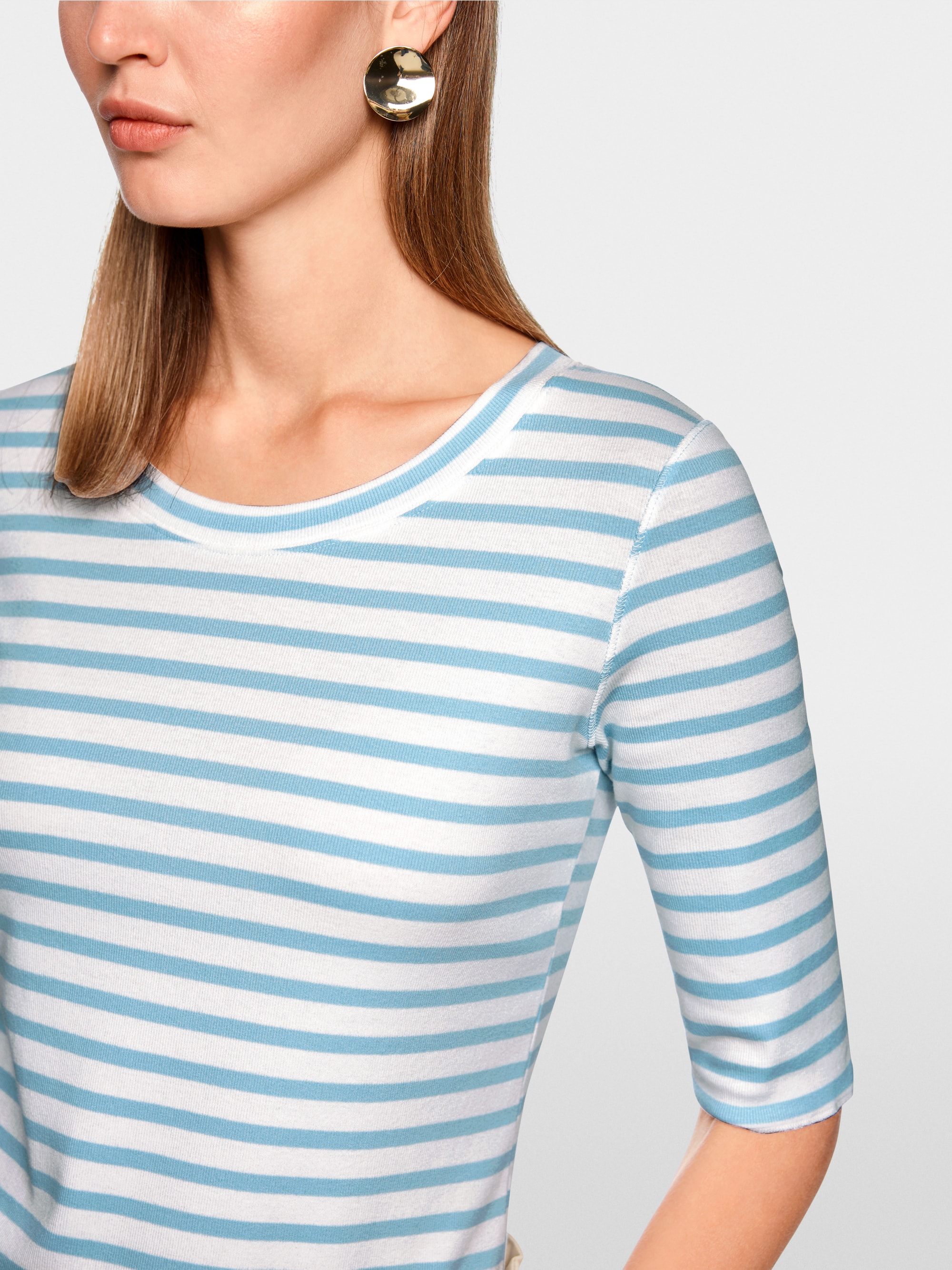 Striped T-shirt made of cotton rib