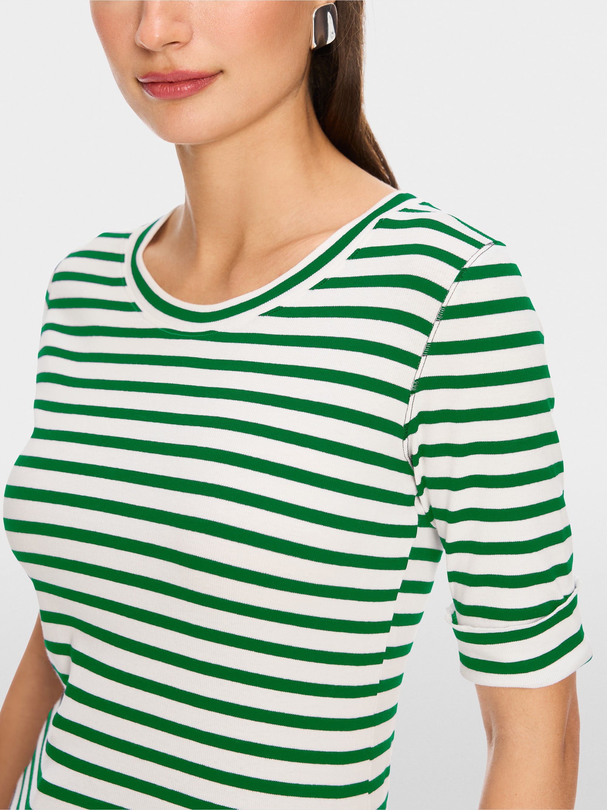 Striped T-shirt made of cotton rib