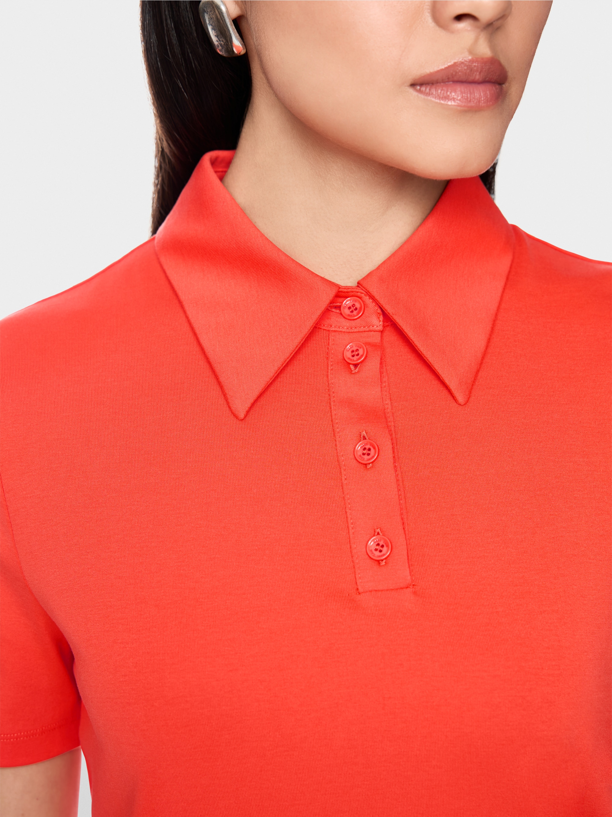 Polo Shirt in Cotton Stretch