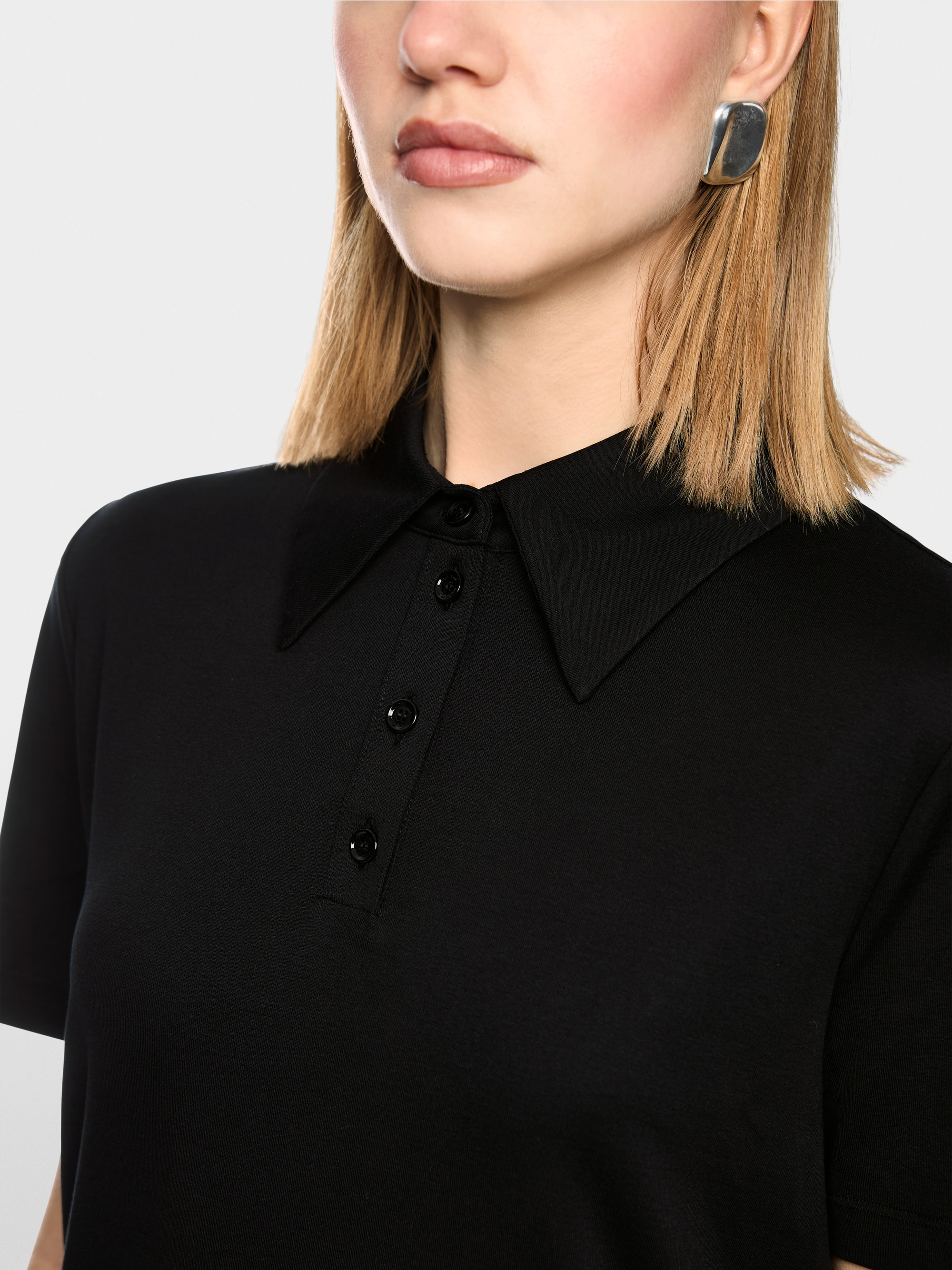 Polo Shirt in Cotton Stretch