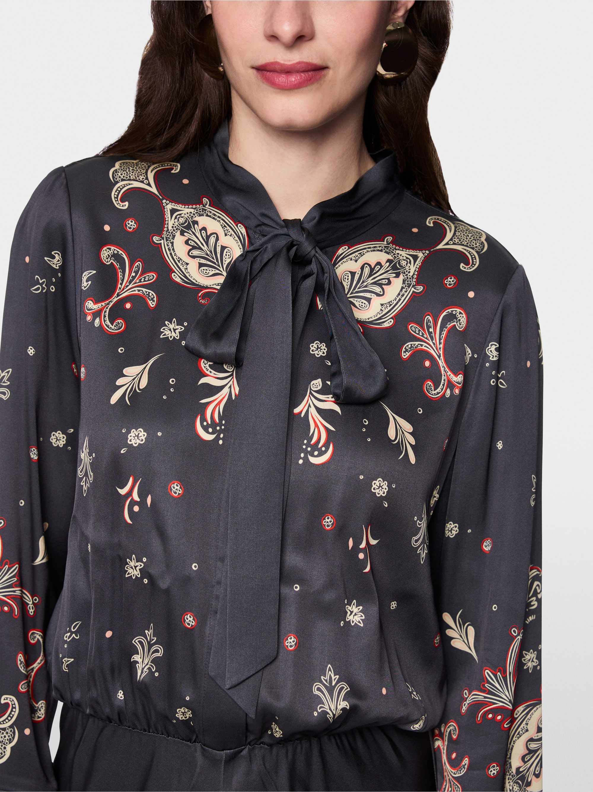 Robe longue en viscose à imprimé cachemire