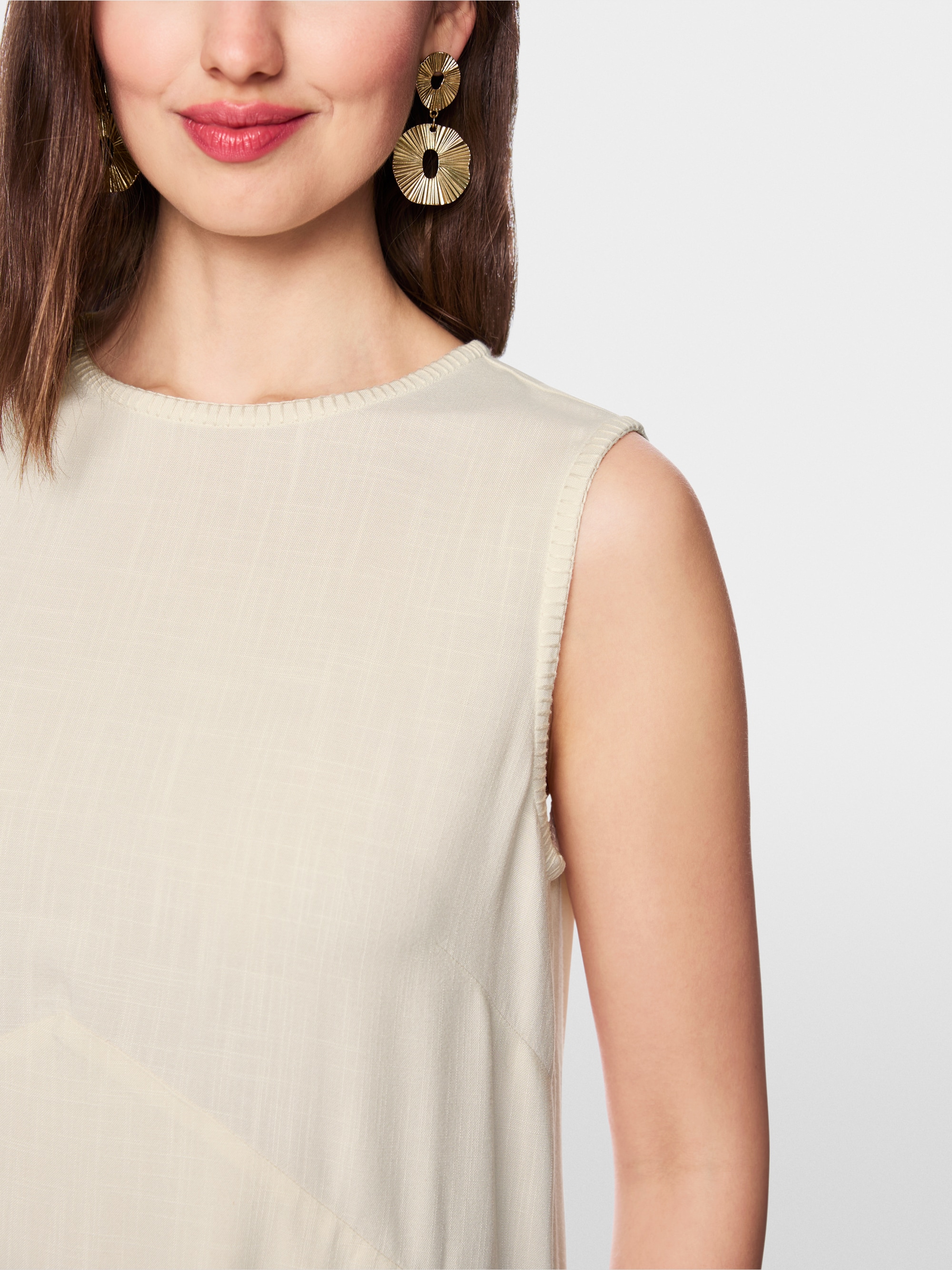 Maxi dress with broderie anglaise